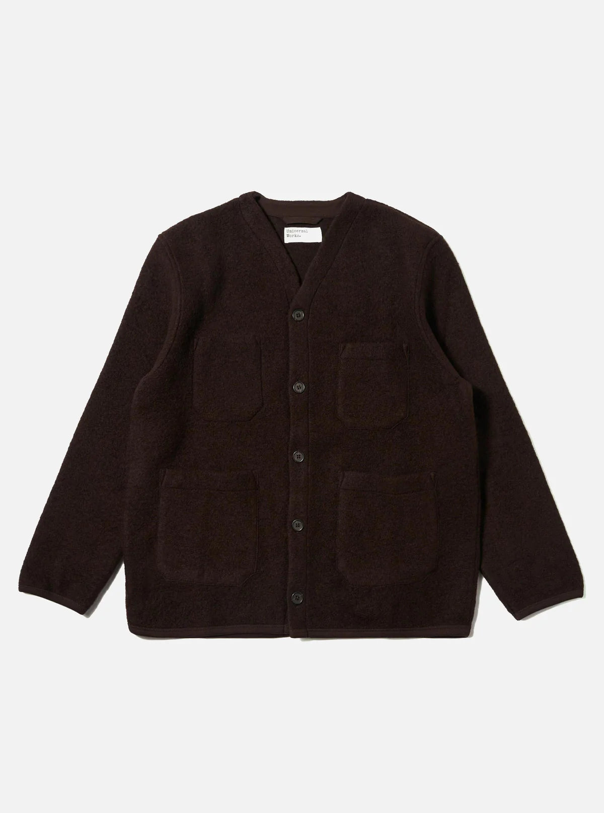 Cardigan - Brown Wool Fleece