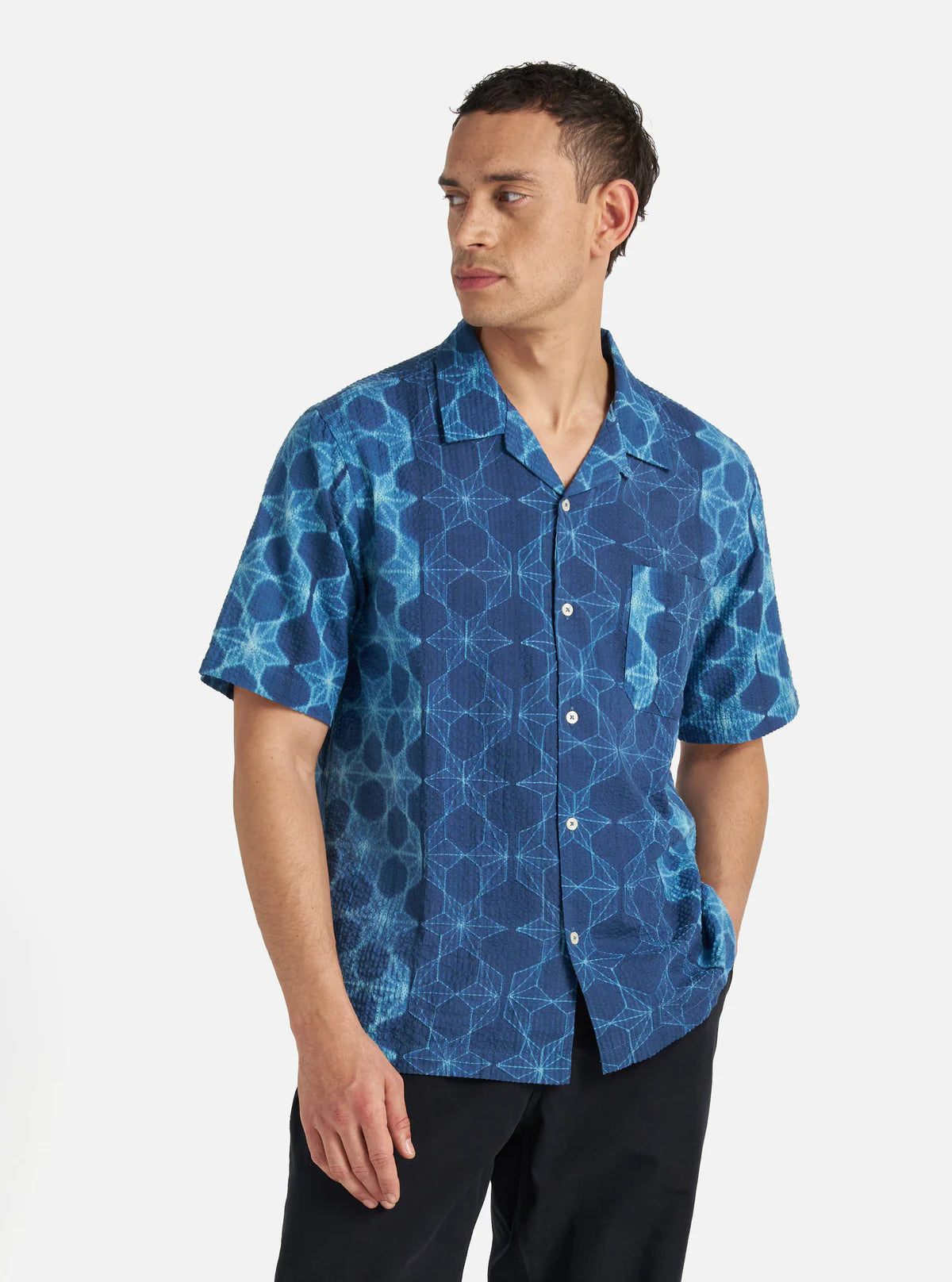 Chemise Indigo Needle Tye N Dye Road