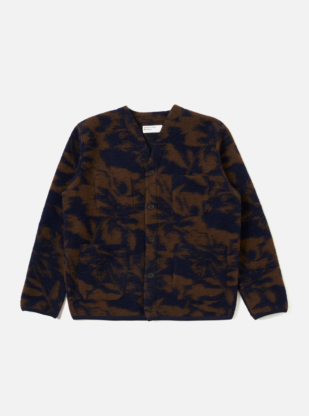 CARDIGAN studio-fleece-navy-brown