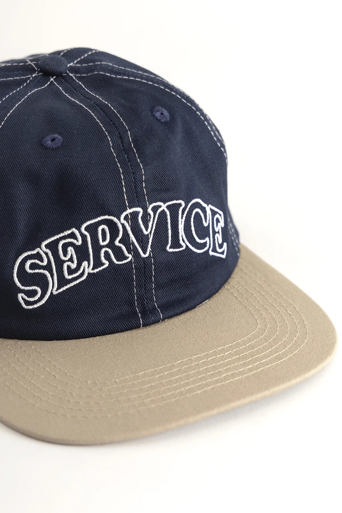 Arch Logo Contrast Stitch Cap - Navy/Khaki