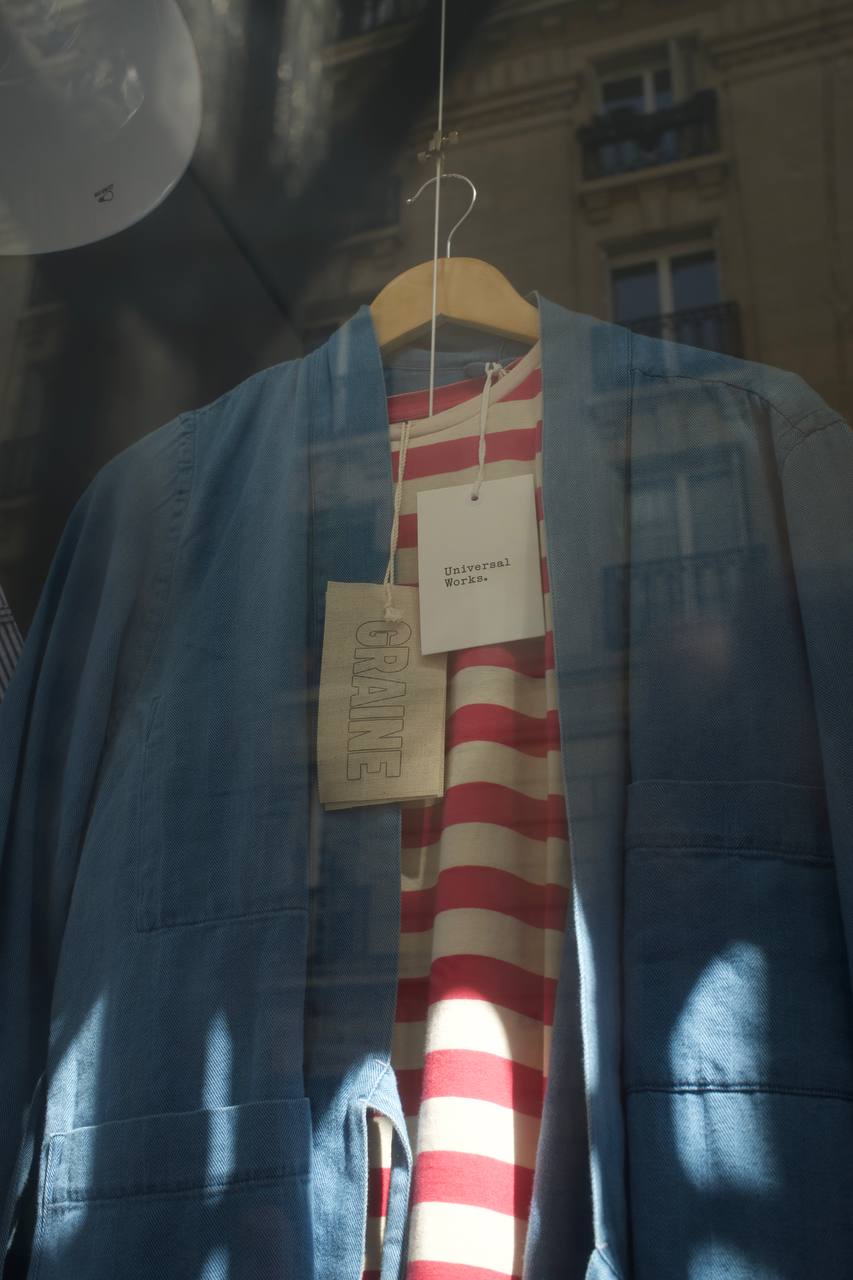 Kyoto Work Jacket in Washed Indigo Herringbone Denim