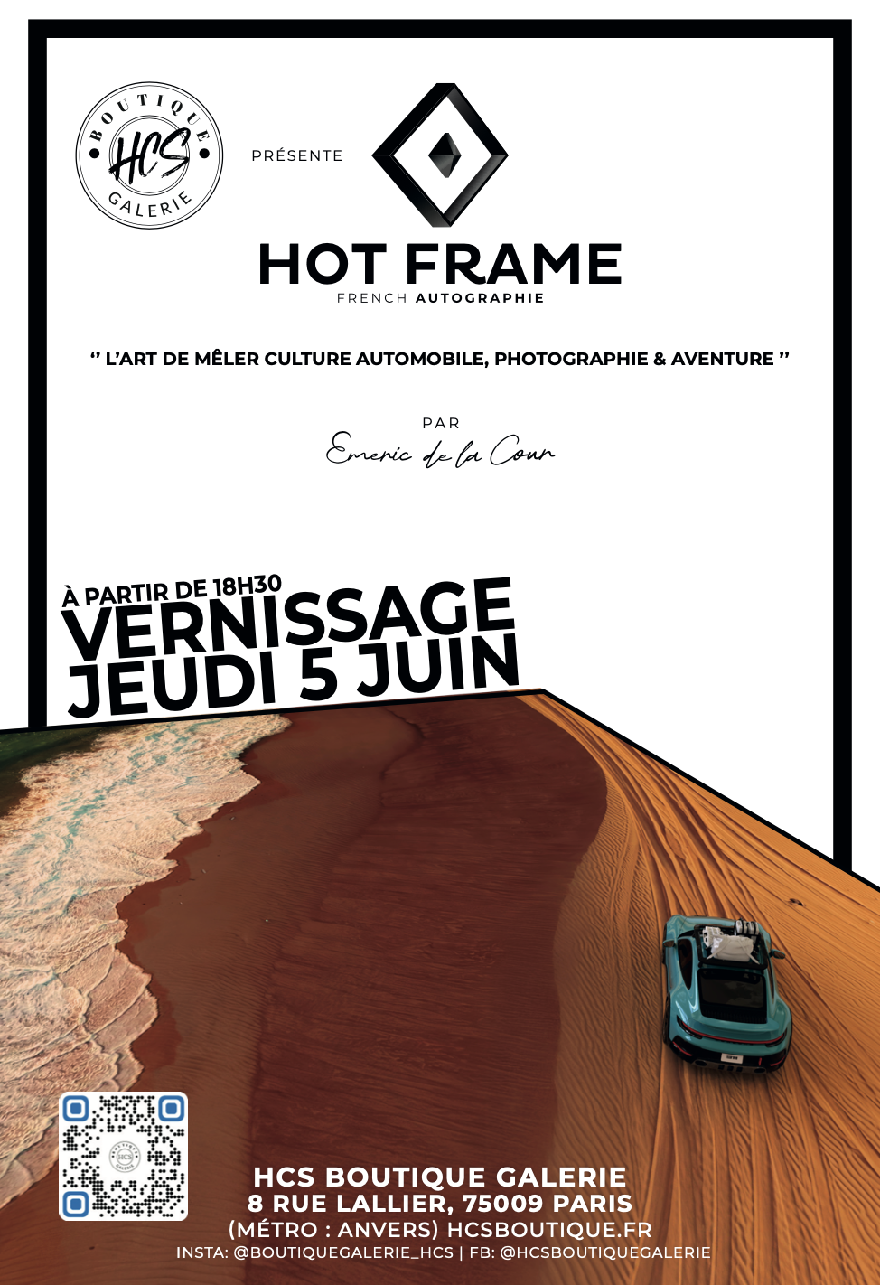 HCS présente l'exposition "HOTFRAME" d’Émeric De La Cour.