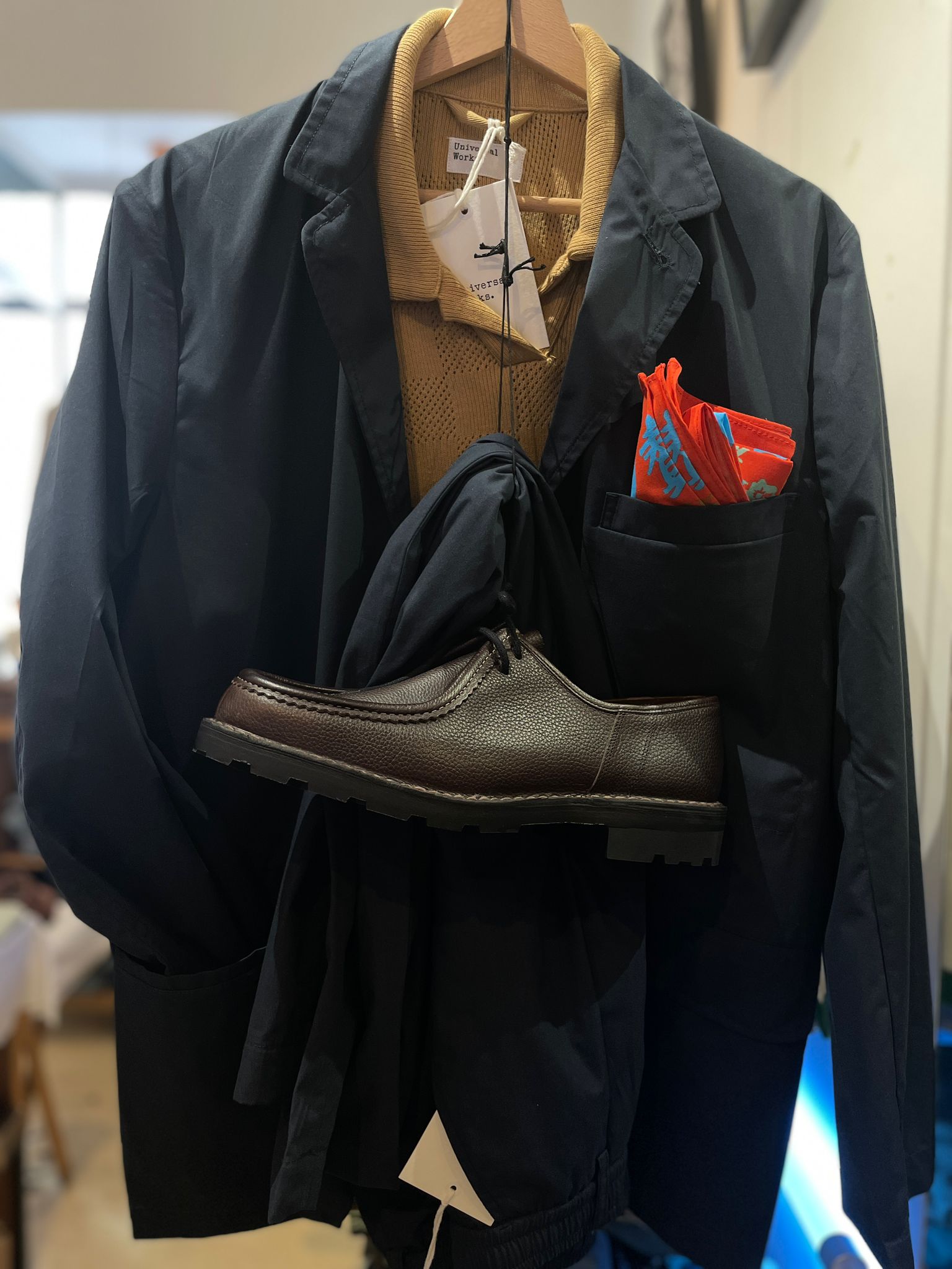 Outfit #3 Smart Casual Parisien - Veste Capitol Navy Universal Works