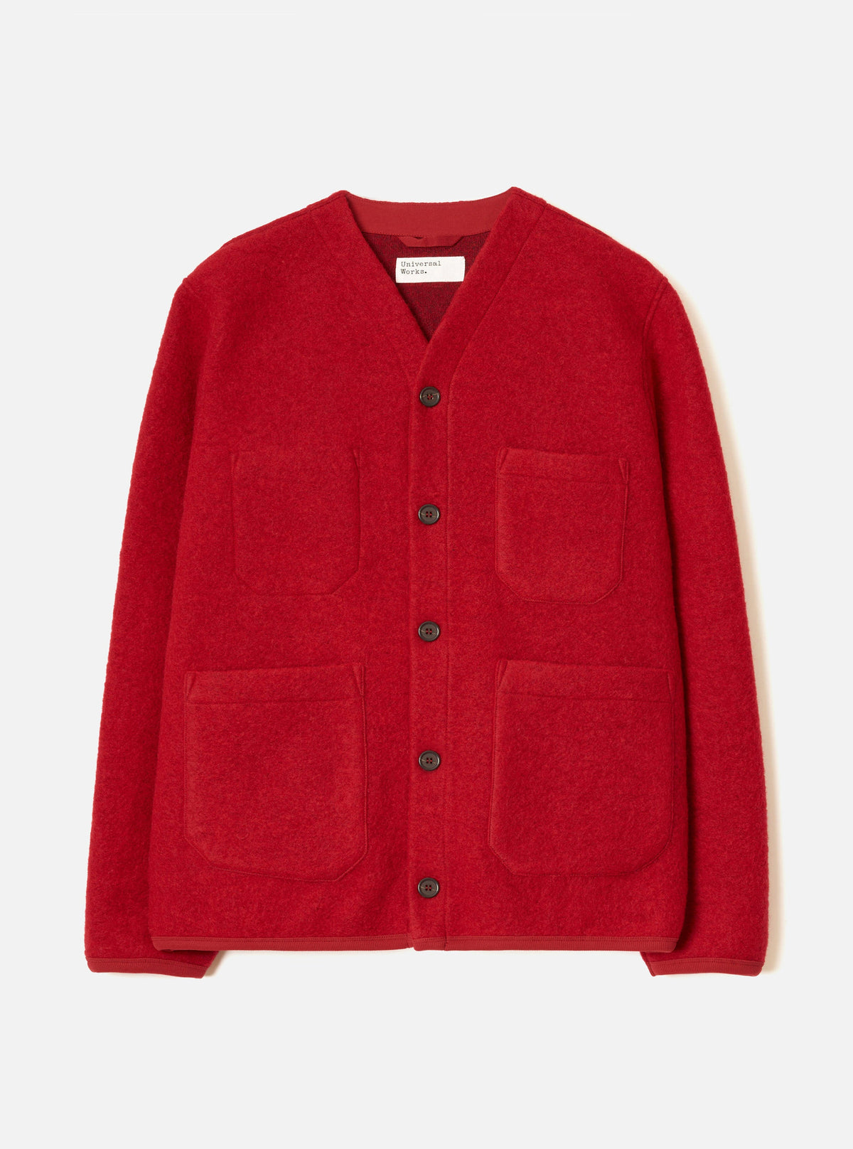 Scarlet Wool Fleece Cardigan - vue de face