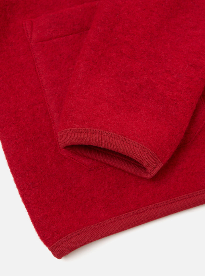 Scarlet Wool Fleece Cardigan - détail poignets
