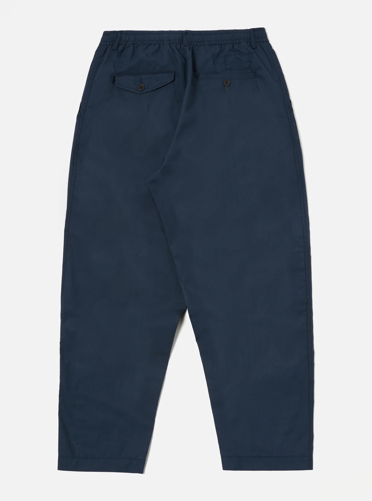 UNIVERSAL WORK  "Pleat Track Pant" Navy - Recycled Polytech