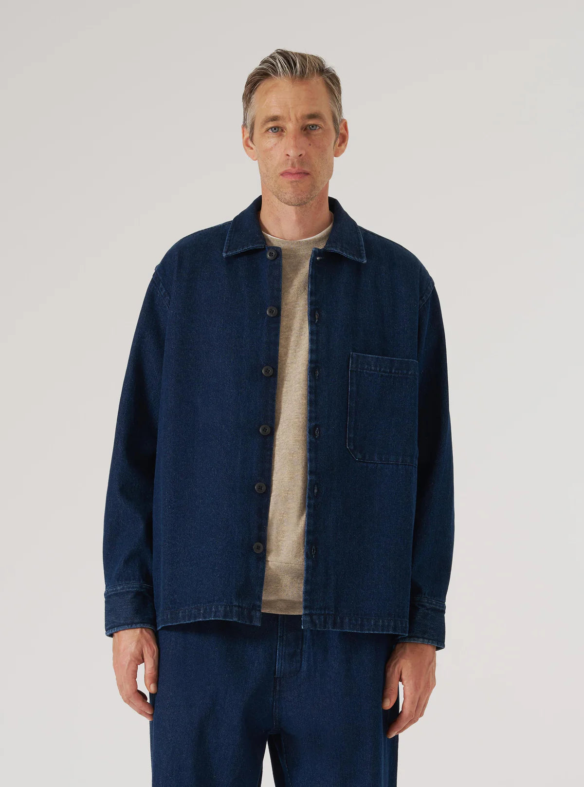 Indigo Work Denim Fatigue Shirt