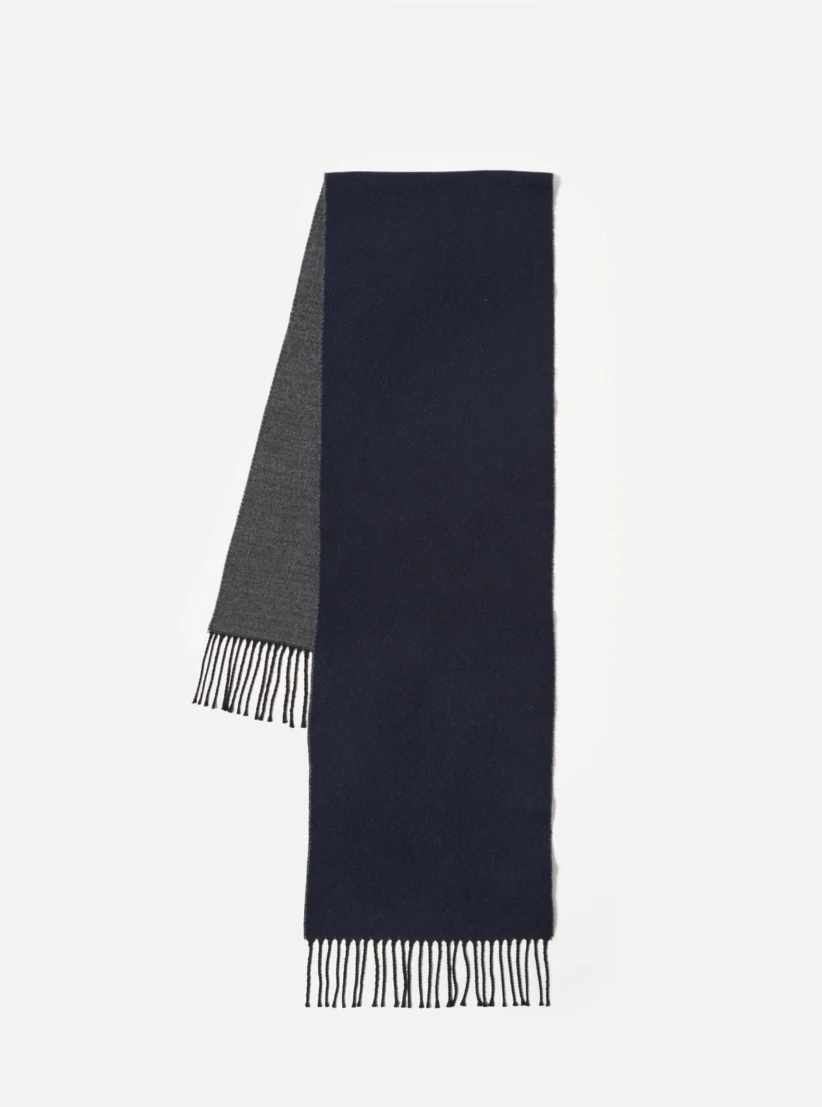 Navy/Gris-chiné - Double Coté Echarpe (Reversible)