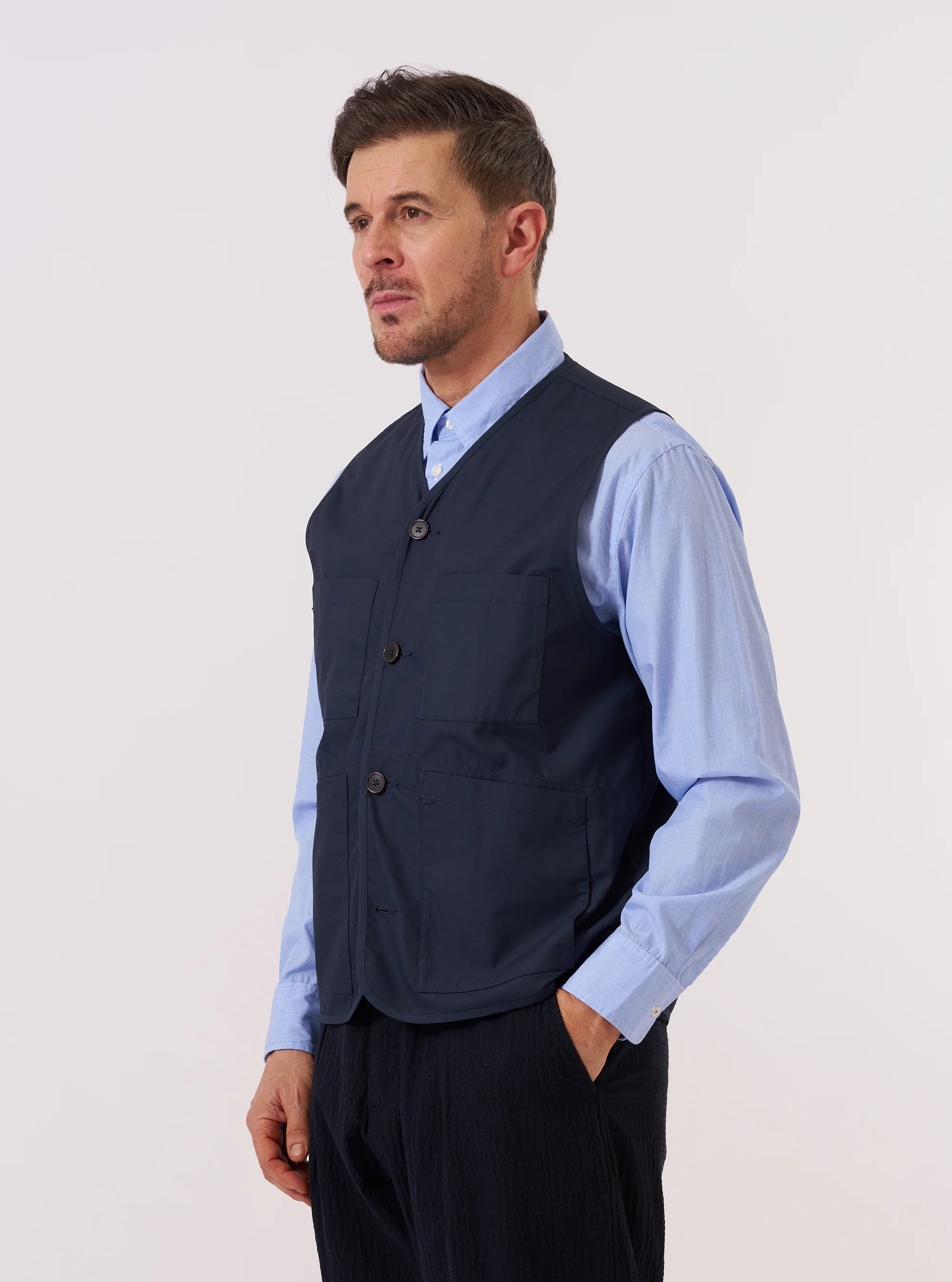Gilet - Navy Recycled Polytech - City Waistcoat