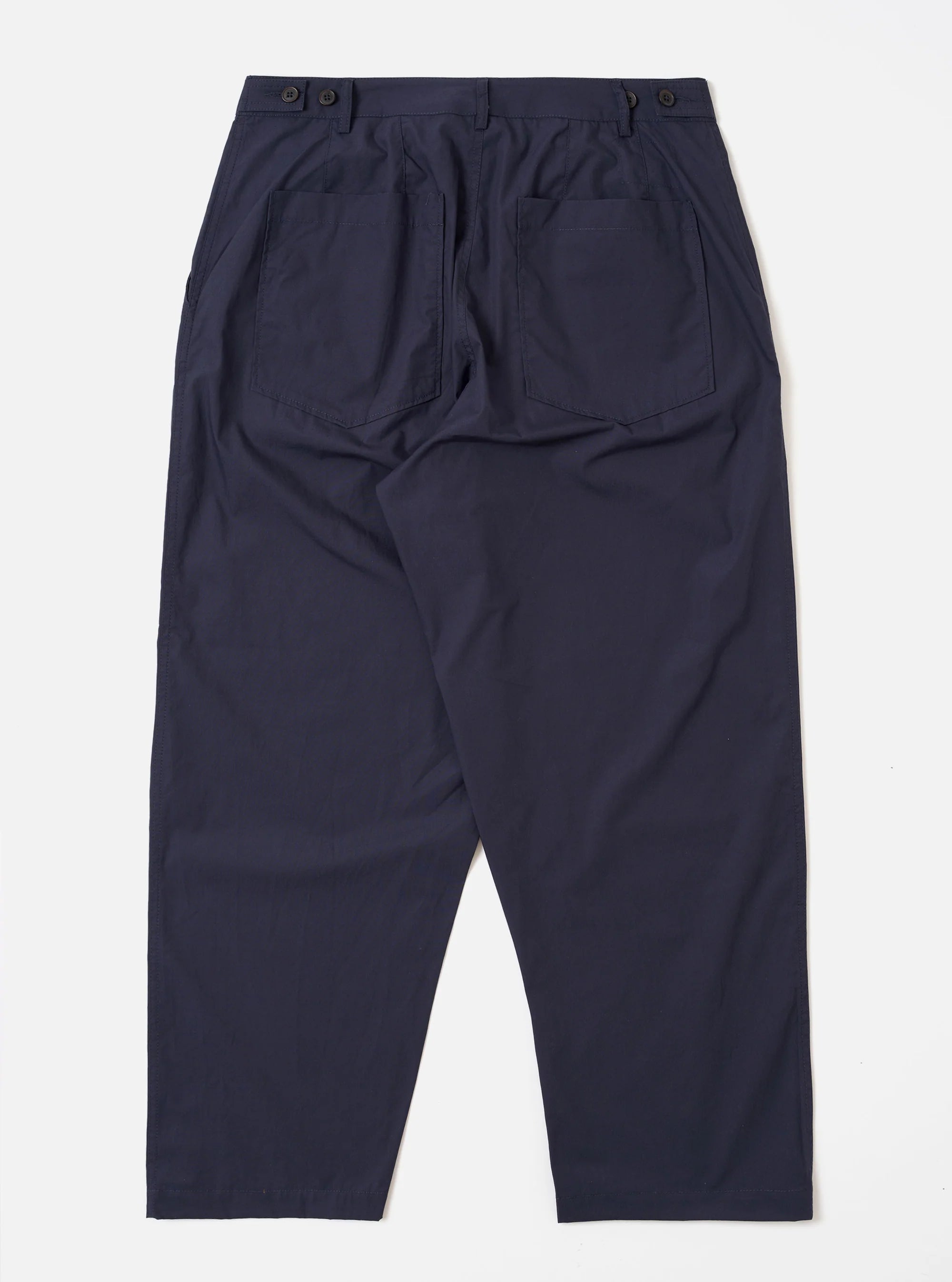 Navy Peached Poplin Dutch Pant - Navy