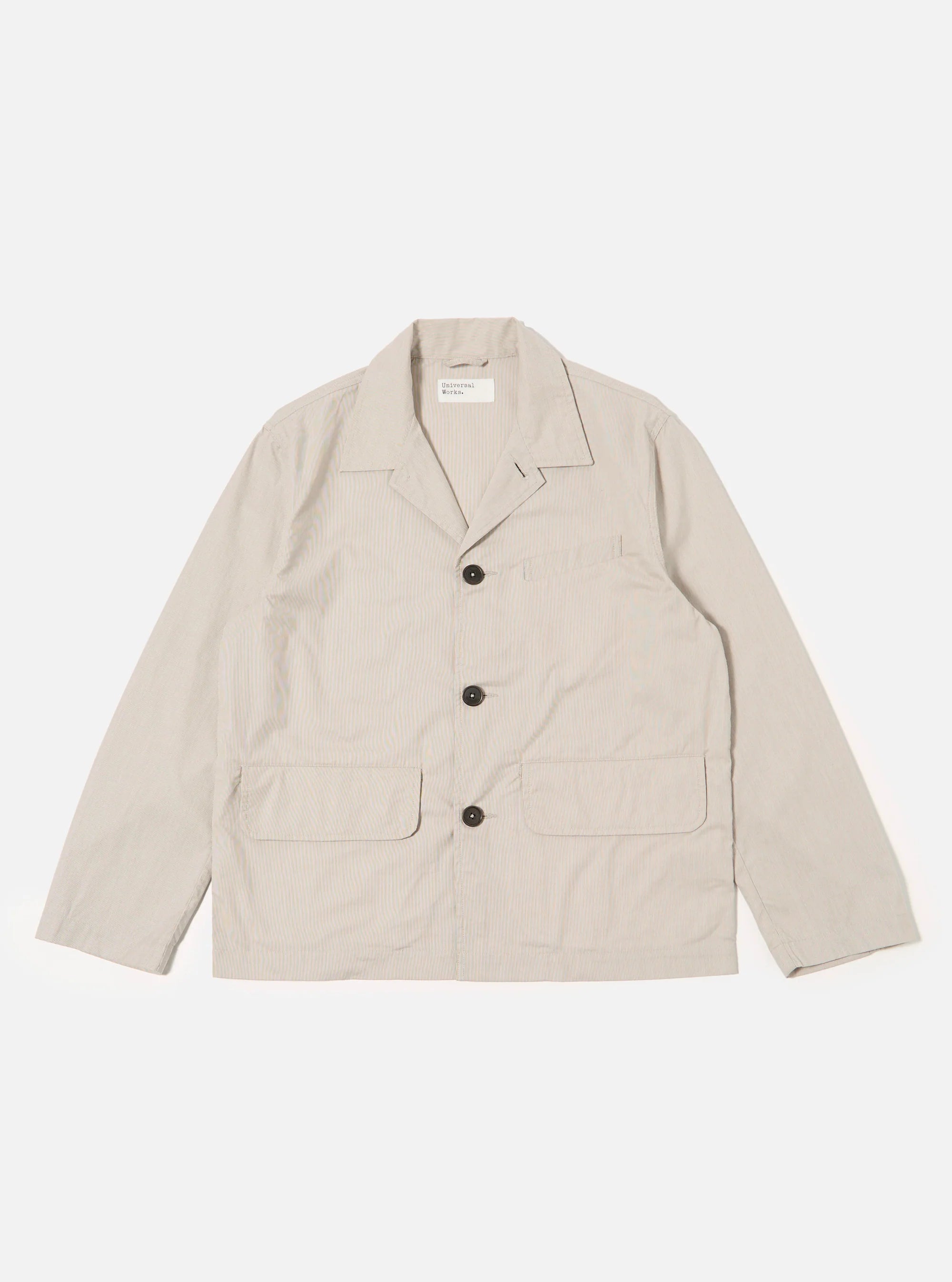 KENNEDY JACKET  - RAYURE Gris à 3 Boutons - UNIVERSAL WORKS