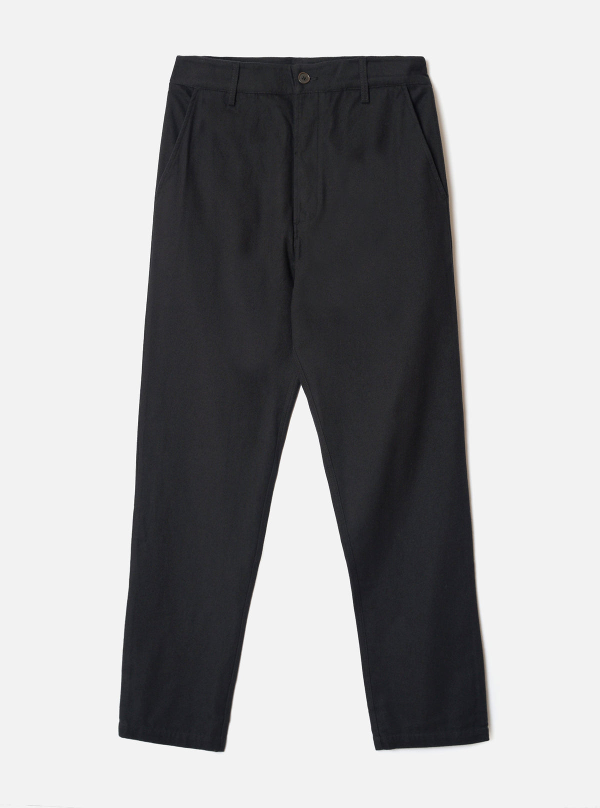 Black Brushed Moleskin Military Chino - vue de face