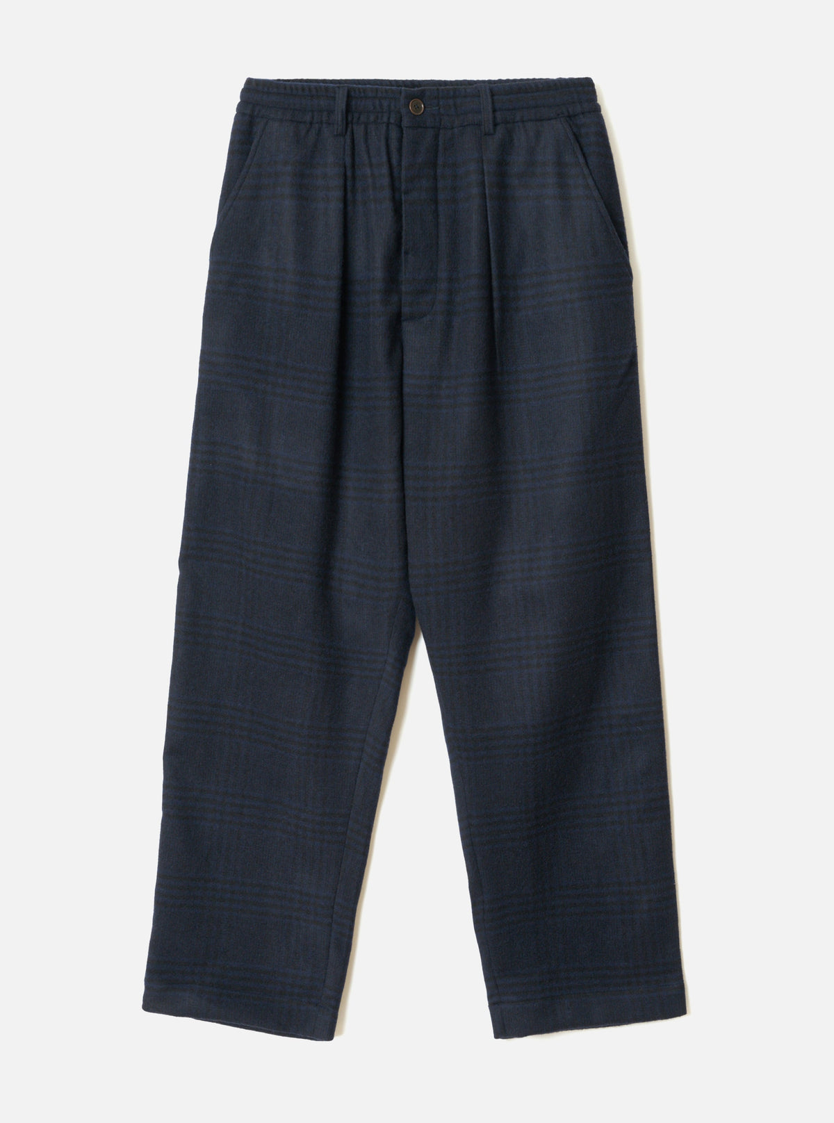 Oxford Pant Bob Wool Mix navy Universal Works - vue de face