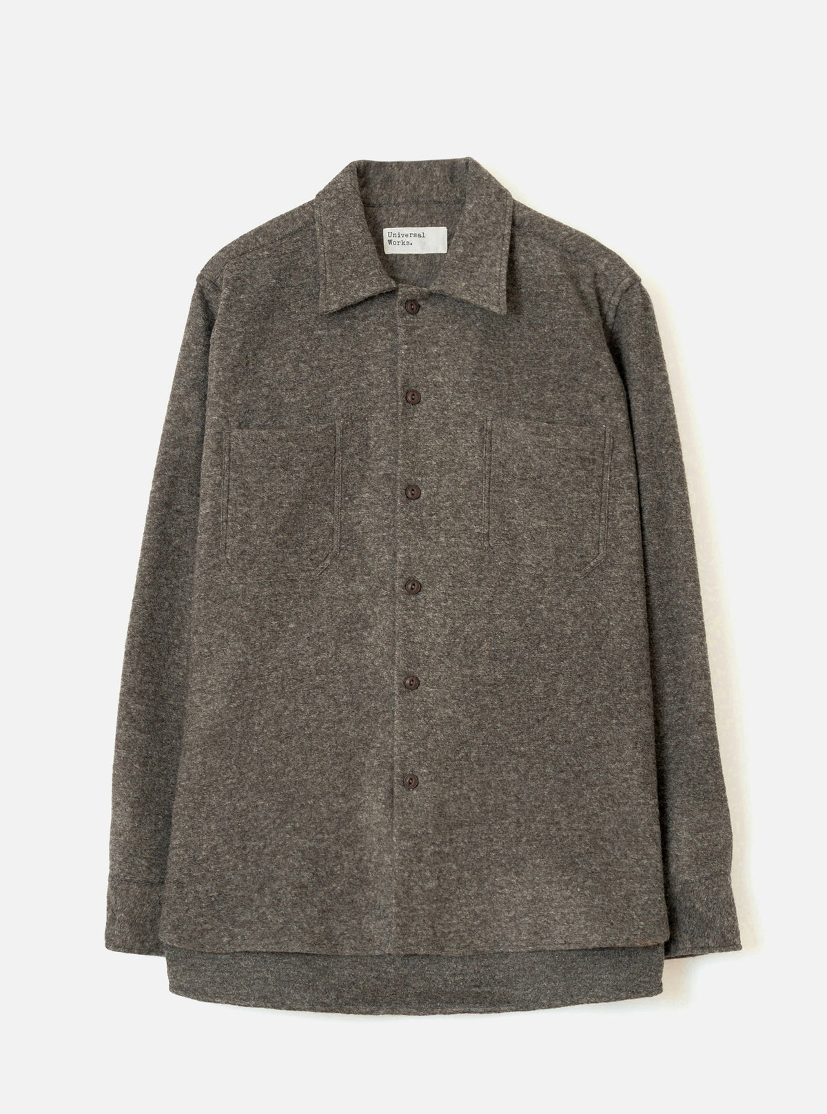 Mid Brown Dam Marl Work Shirt - vue de face