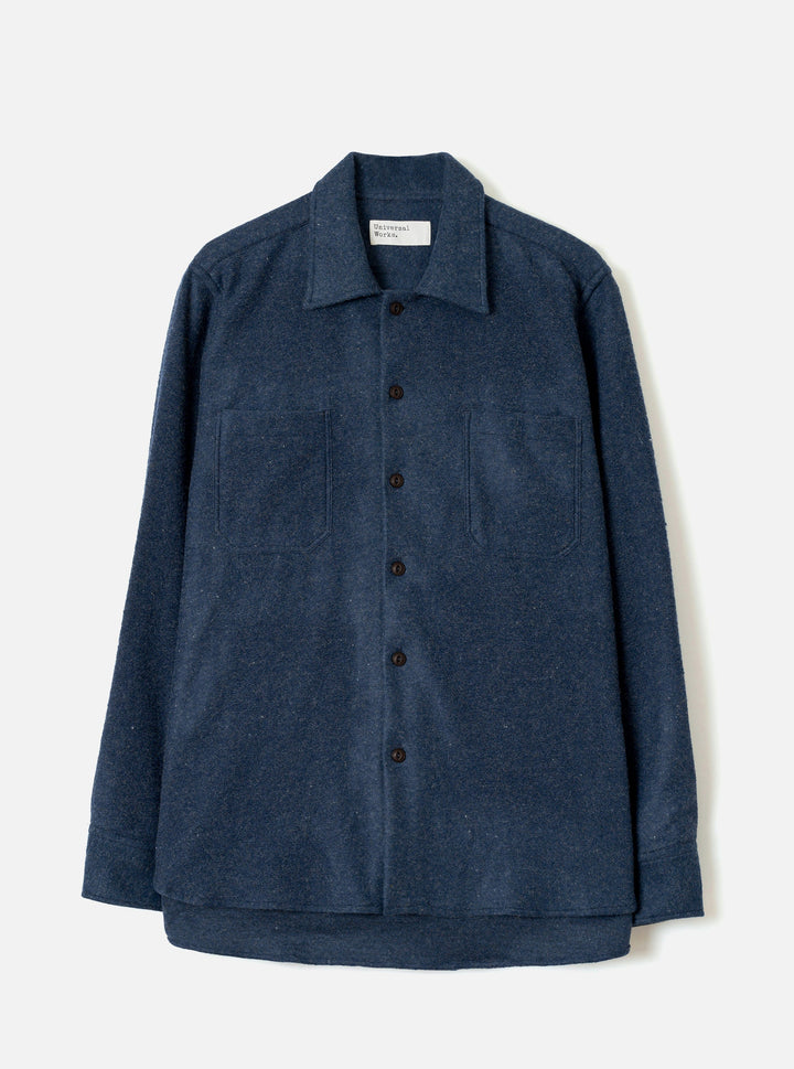Navy Dam Marl Work Shirt - vue de face
