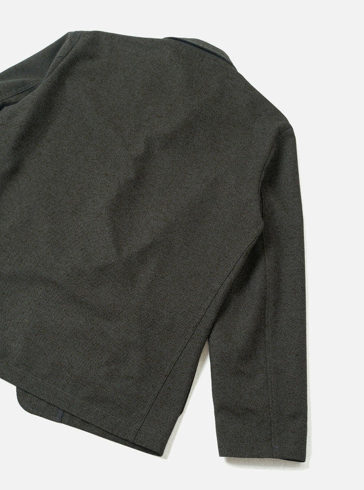 Olive Recycled Italian Tweed Two Button Jacket - vue de dos