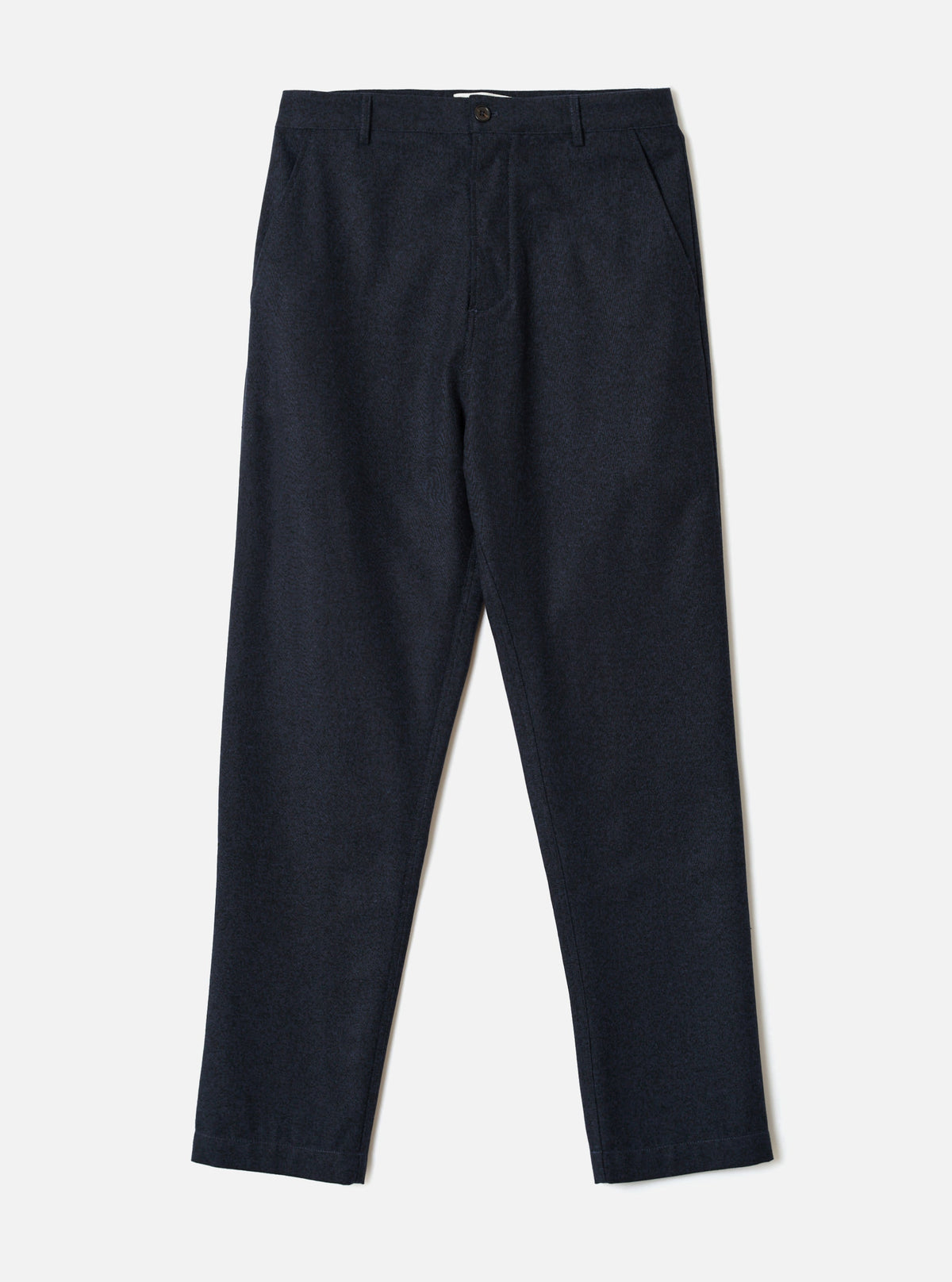 Navy Recycled Italian Tweed Military Chino - vue de face