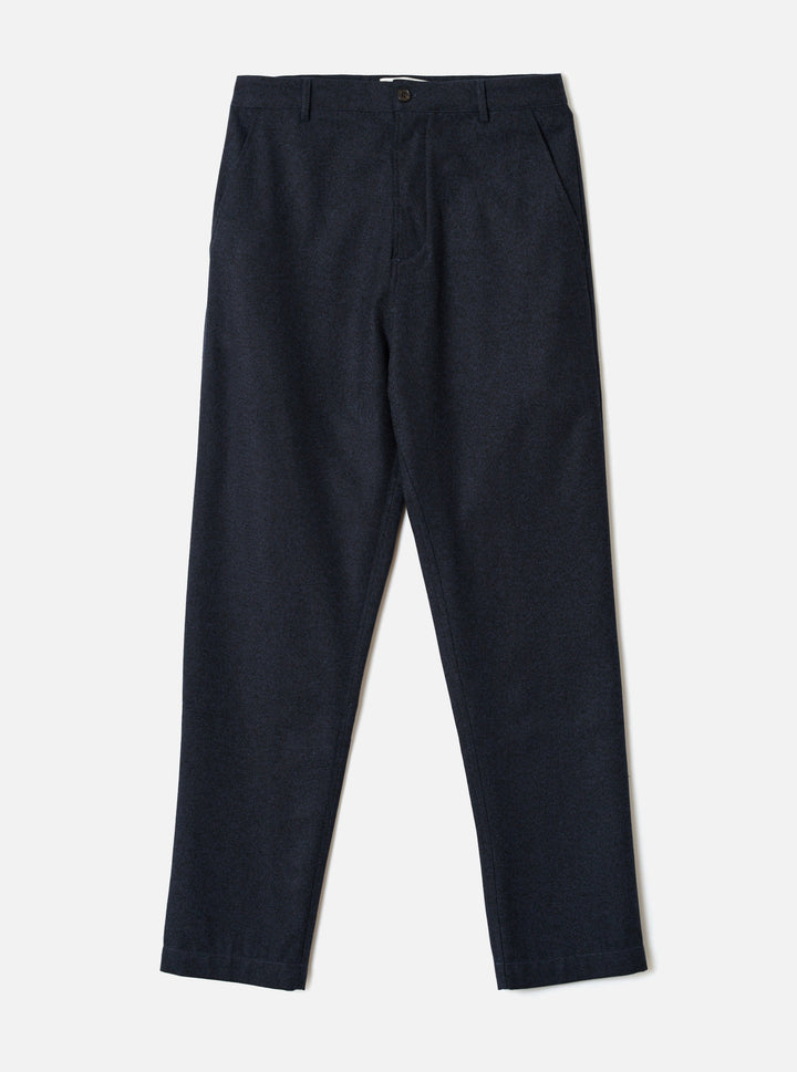 Navy Recycled Italian Tweed Military Chino - vue de face