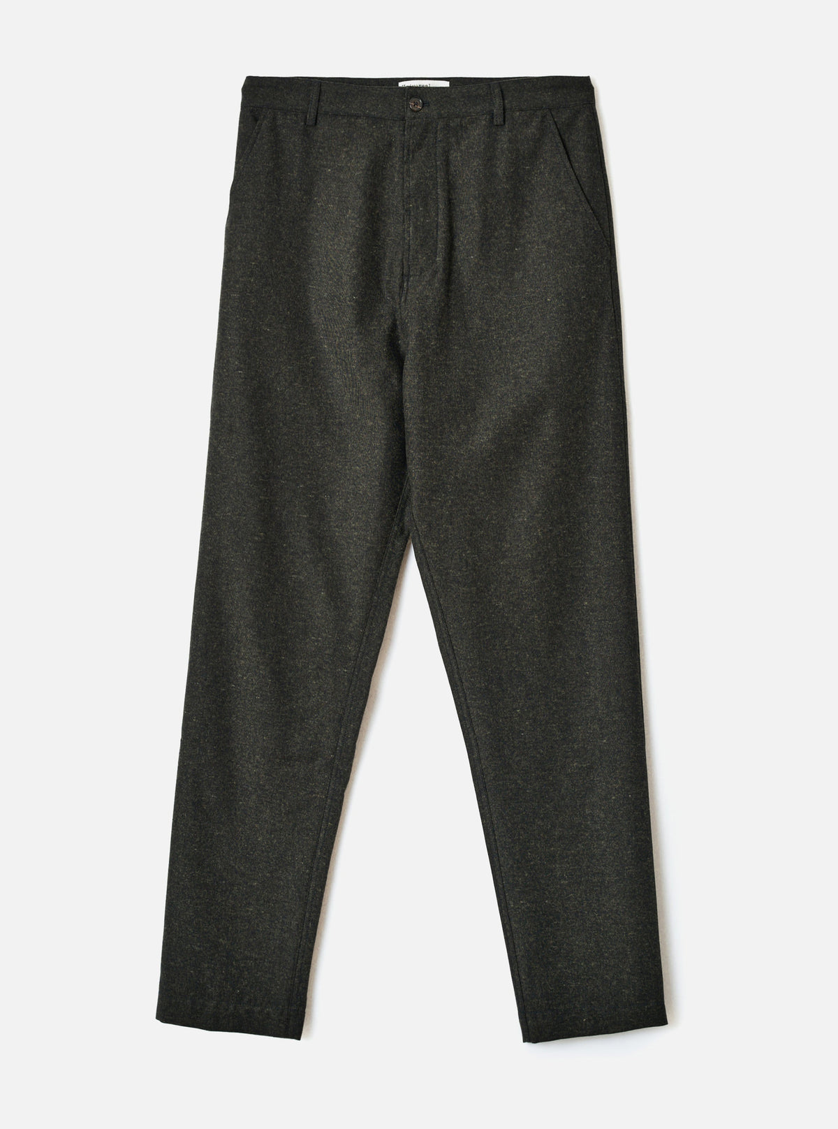 Olive Recycled Italian Tweed Military Chino - vue de face
