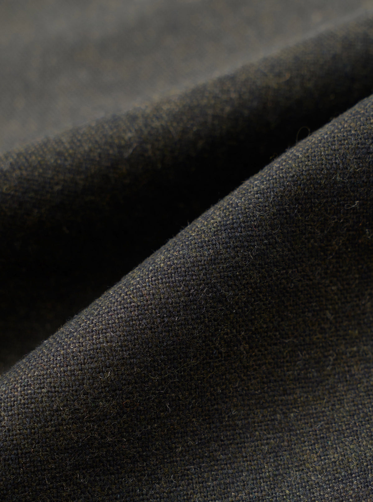 Olive Recycled Italian Tweed - détail tissu