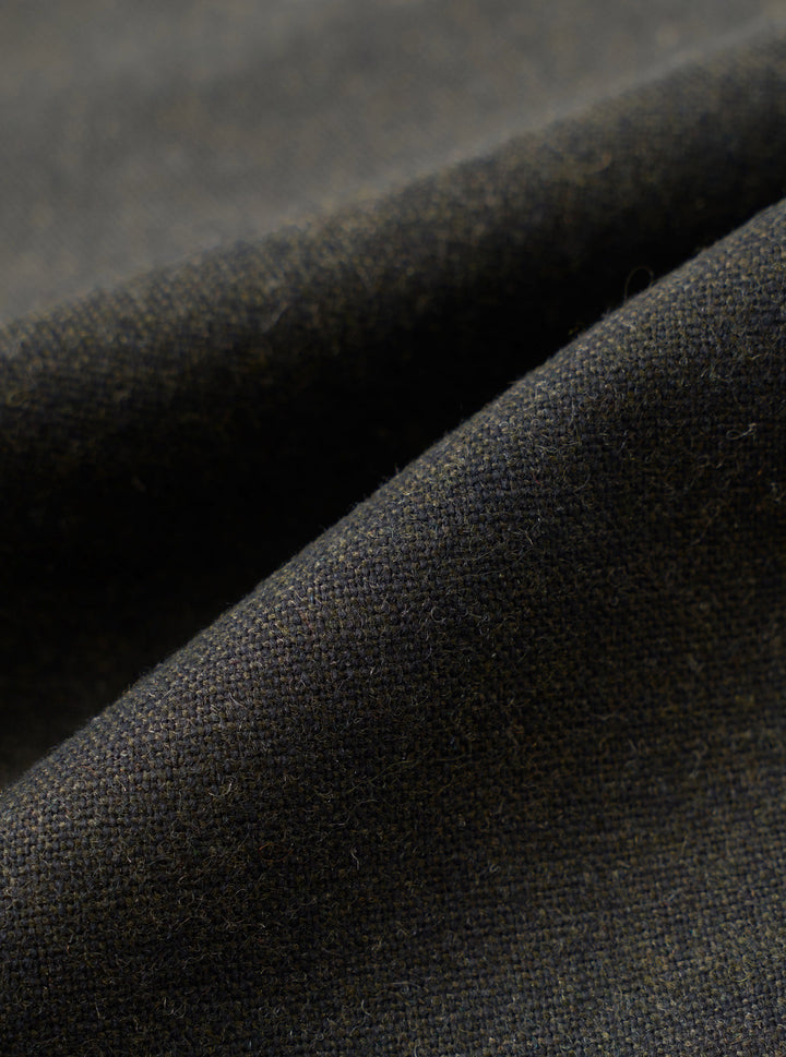 Olive Recycled Italian Tweed - détail tissu