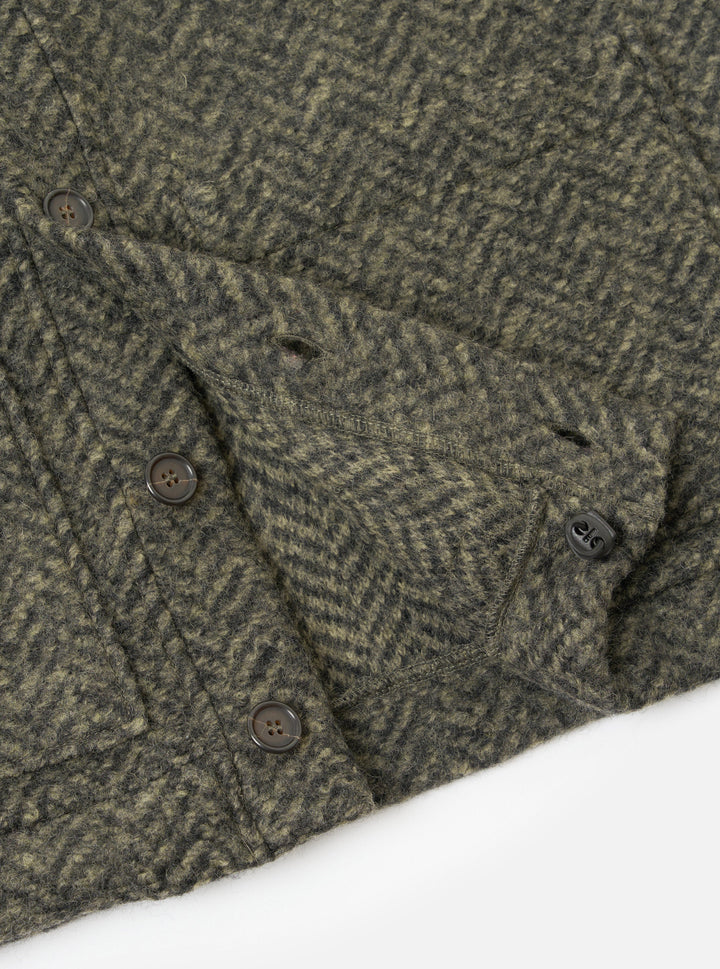 Olive Raven Fleece Advance Cardigan - détail boutons