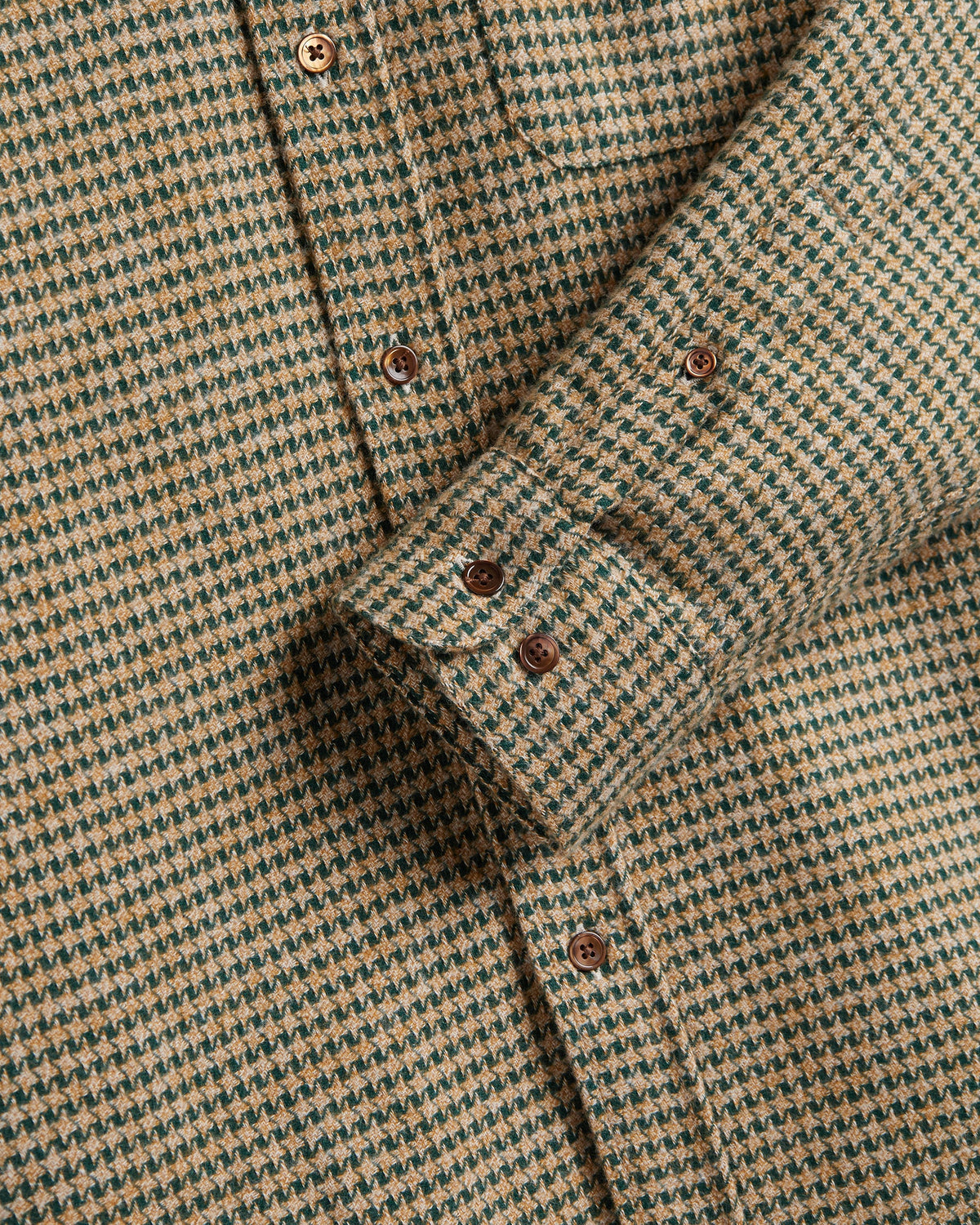 Chemise pied-de-poule abstrait vert Portuguese Flannel - vue 4