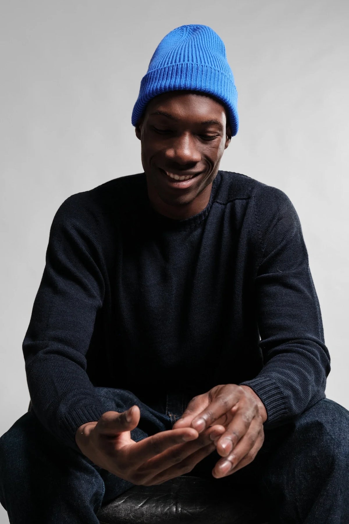 Bonnet Ara Nitto Knitwear bleu roi - laine mérinos