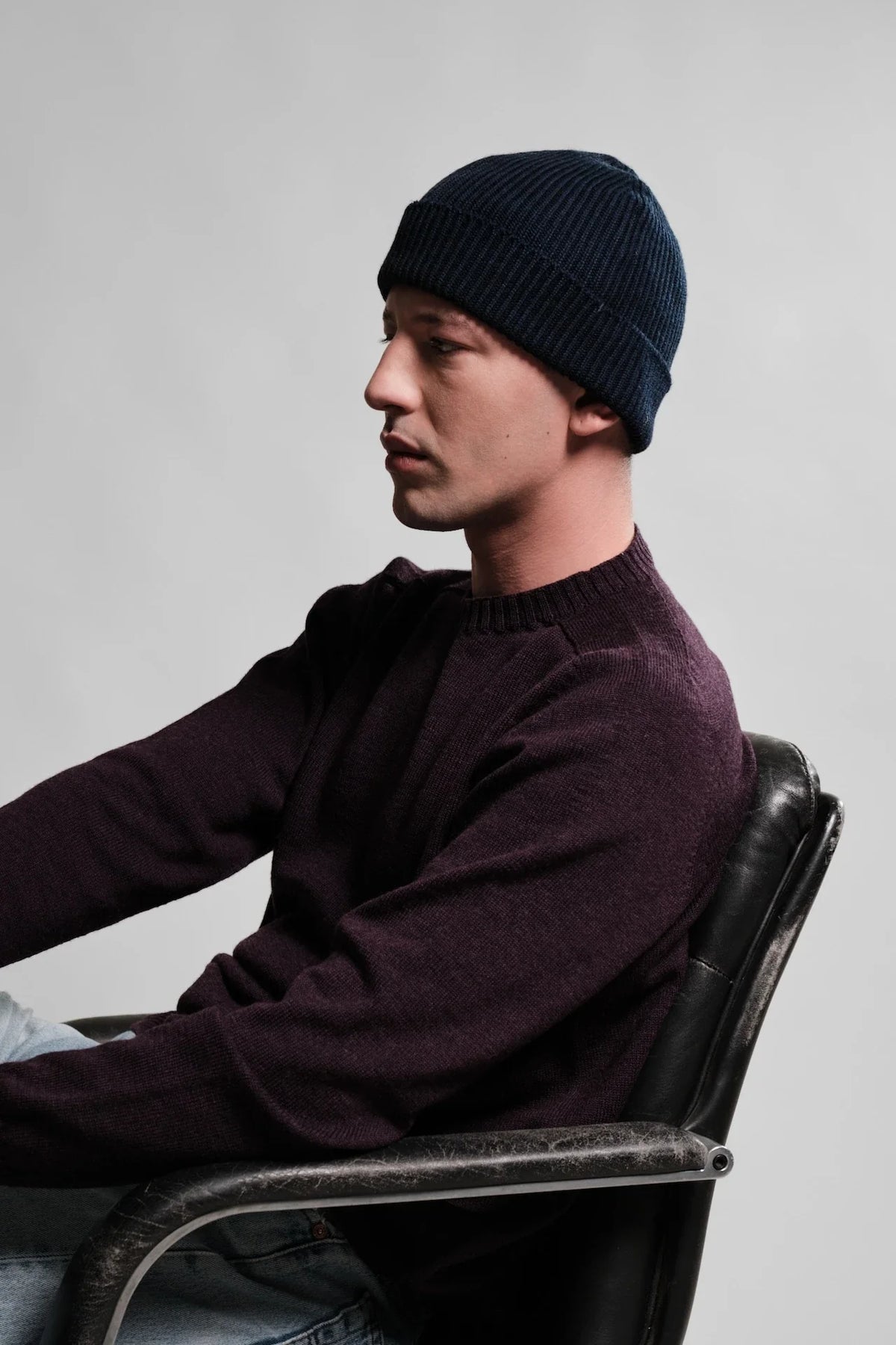 Bonnet Ara Nitto Knitwear bleu marine - vue 2