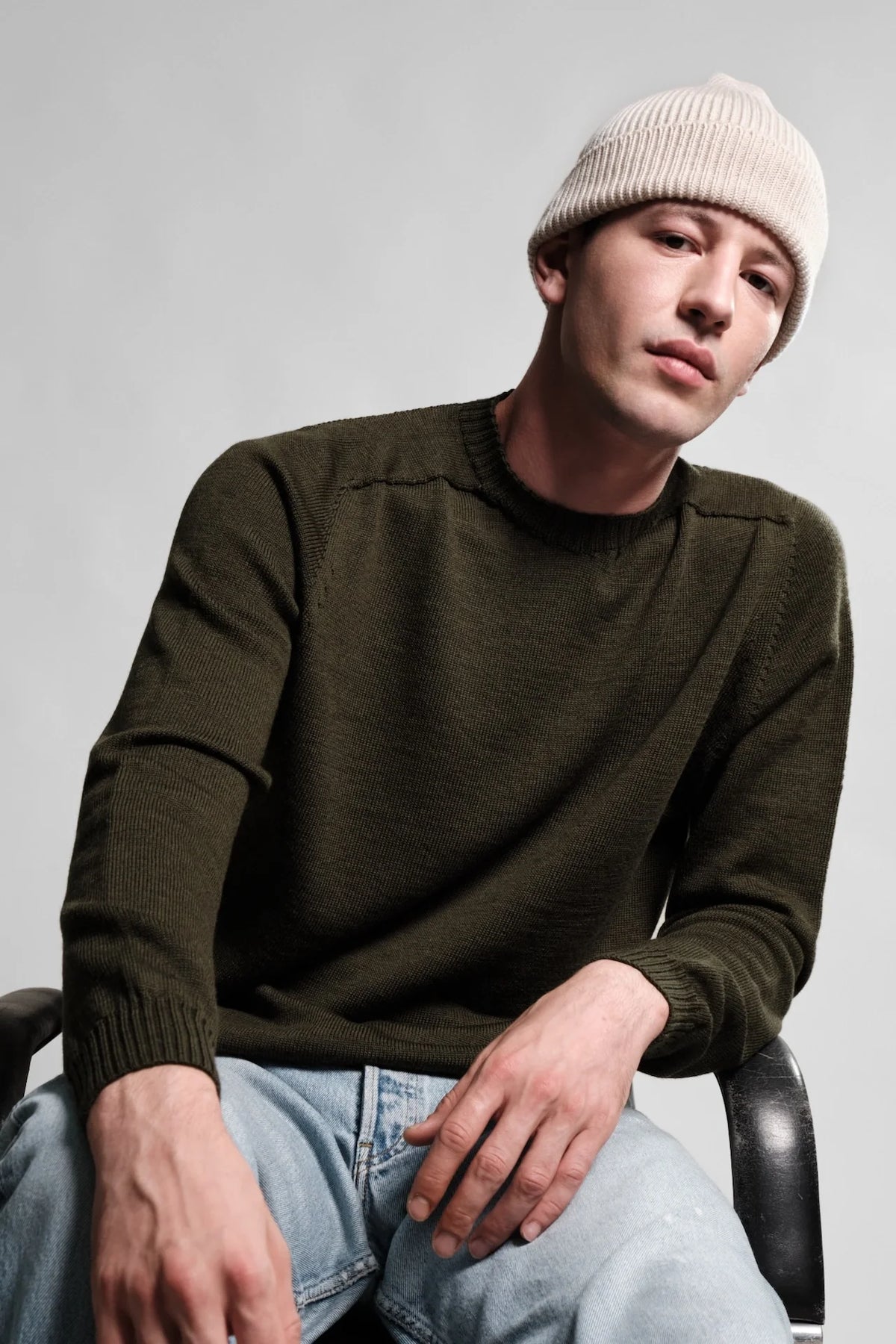 Bonnet Ara Nitto Knitwear naturel - laine mérinos