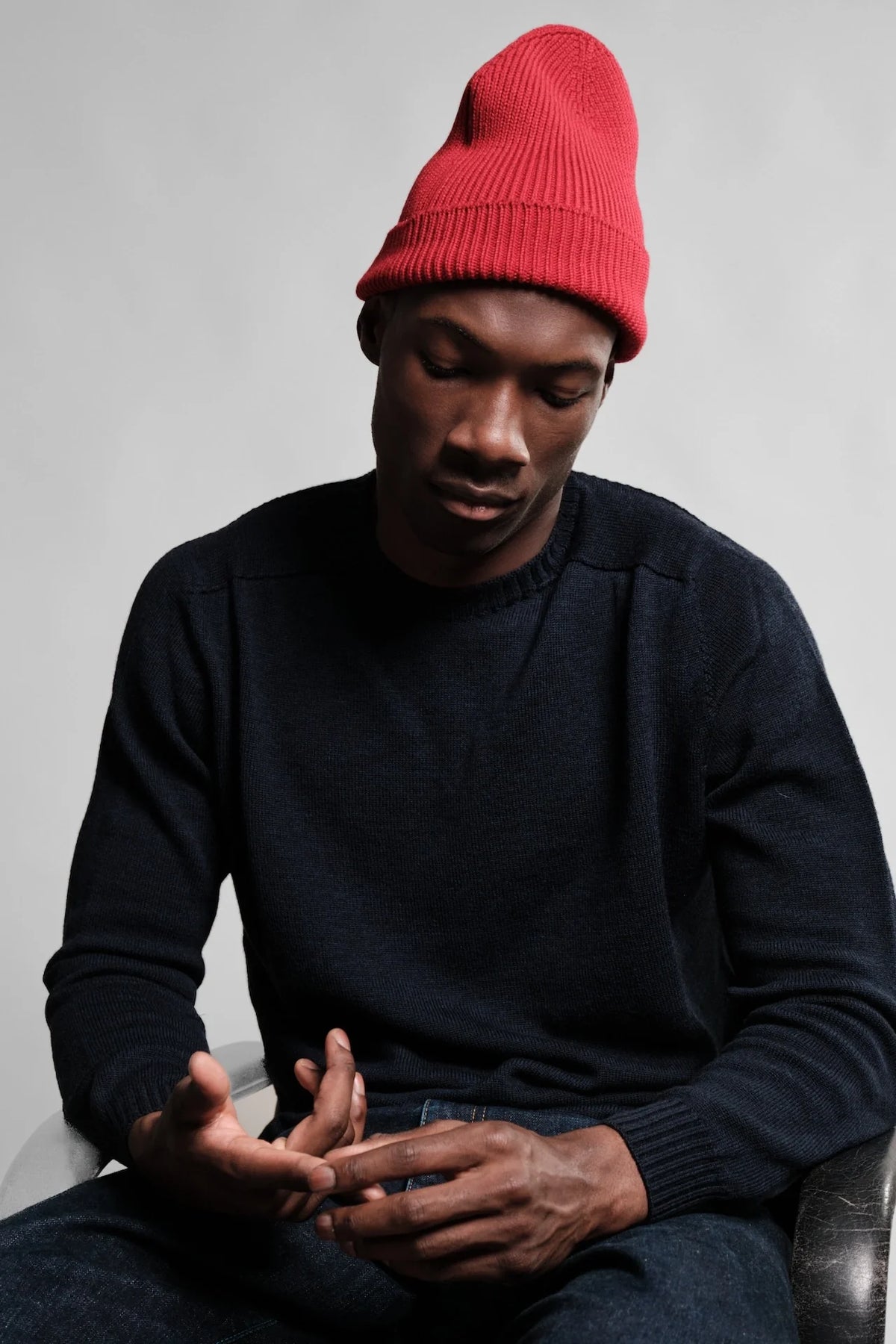 Bonnet Ara Nitto Knitwear rouge Cousteau - vue 3