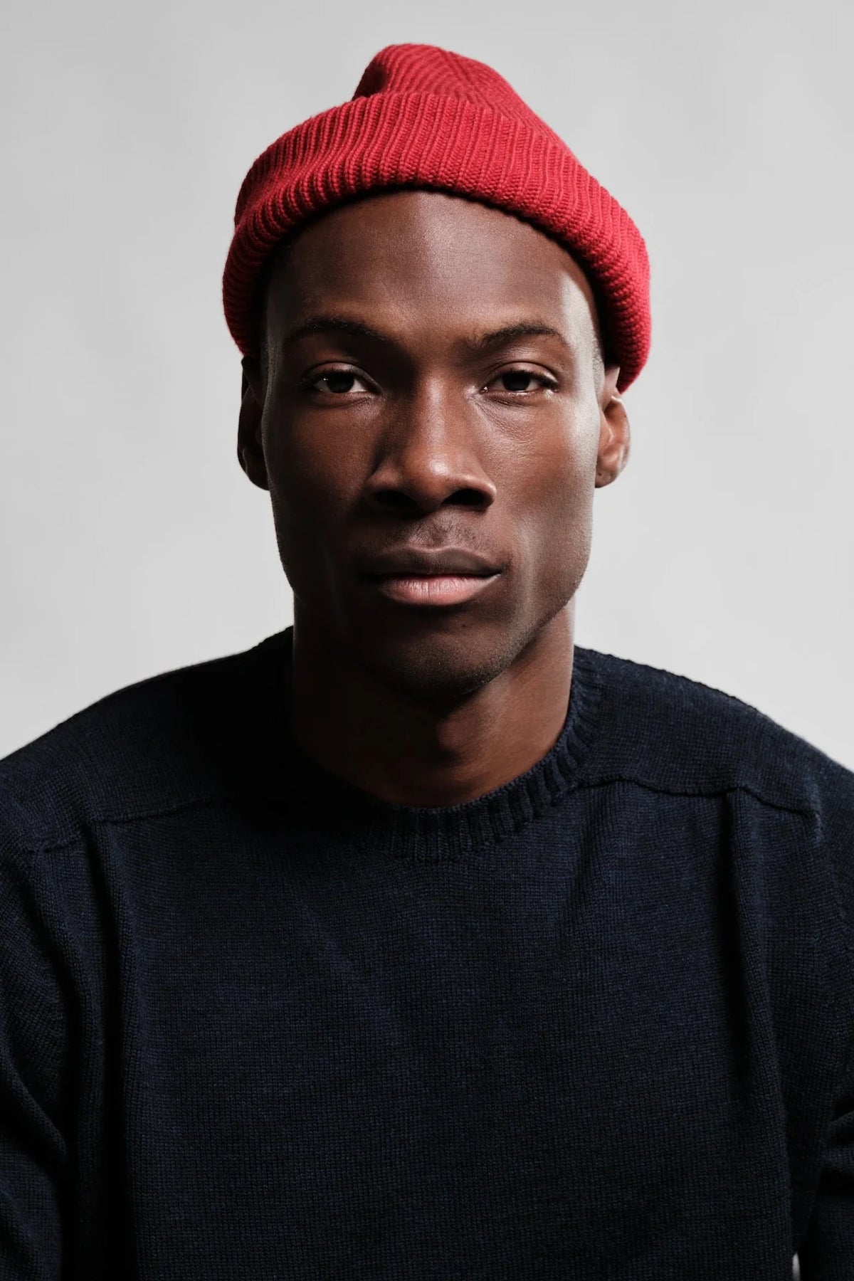 Bonnet Ara Nitto Knitwear rouge Cousteau - laine mérinos