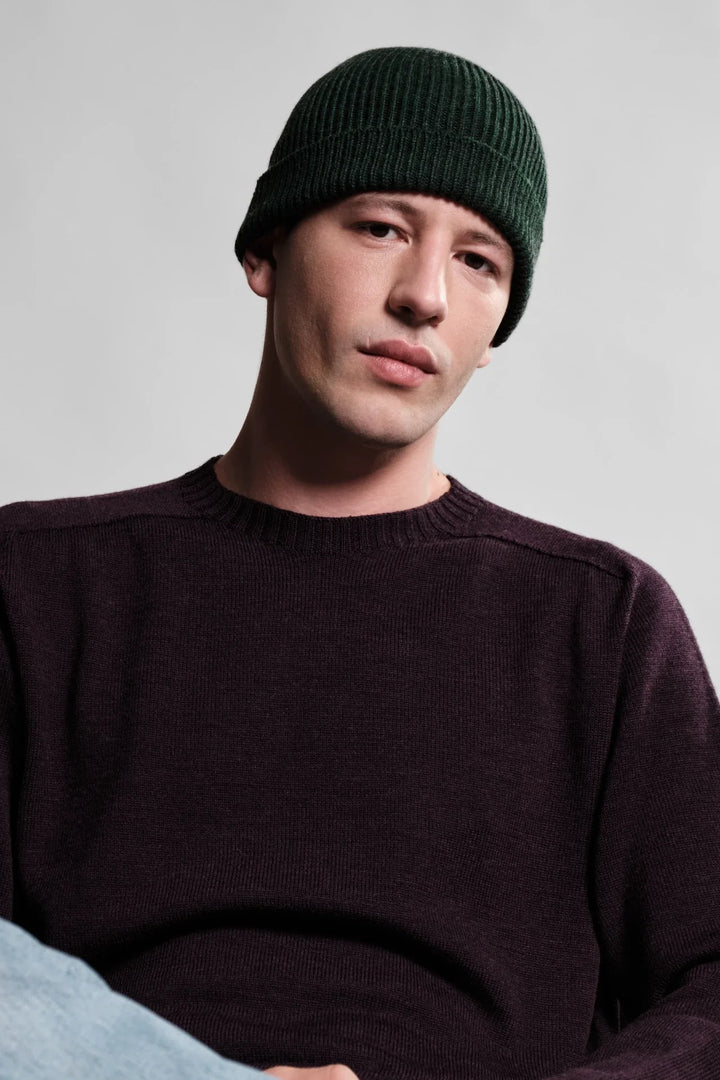 Bonnet Ara Nitto Knitwear vert forêt - laine mérinos