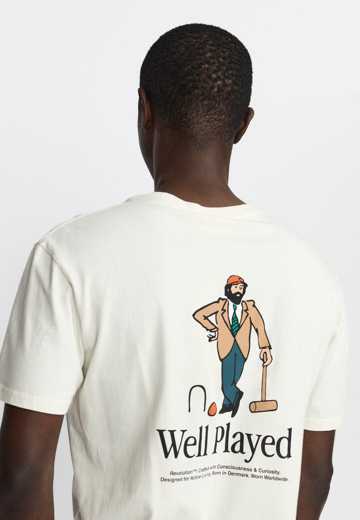 T-shirt Revolution 1463 CRO blanc cassé - vue 2