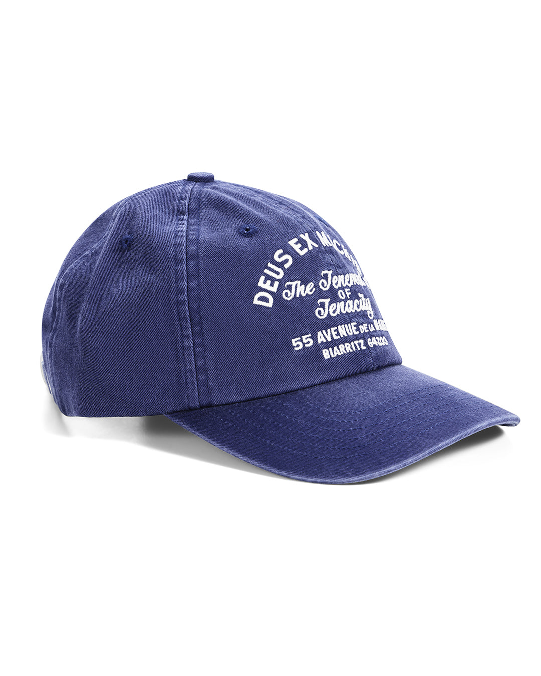 Biarritz Sign Cap Deus Ex Machina bleu mécanicien - vue de face