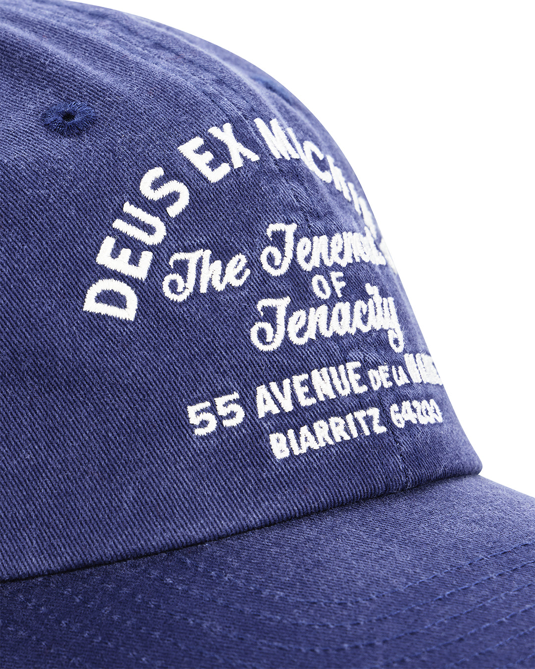 Biarritz Sign Cap Deus Ex Machina bleu mécanicien - vue de dos