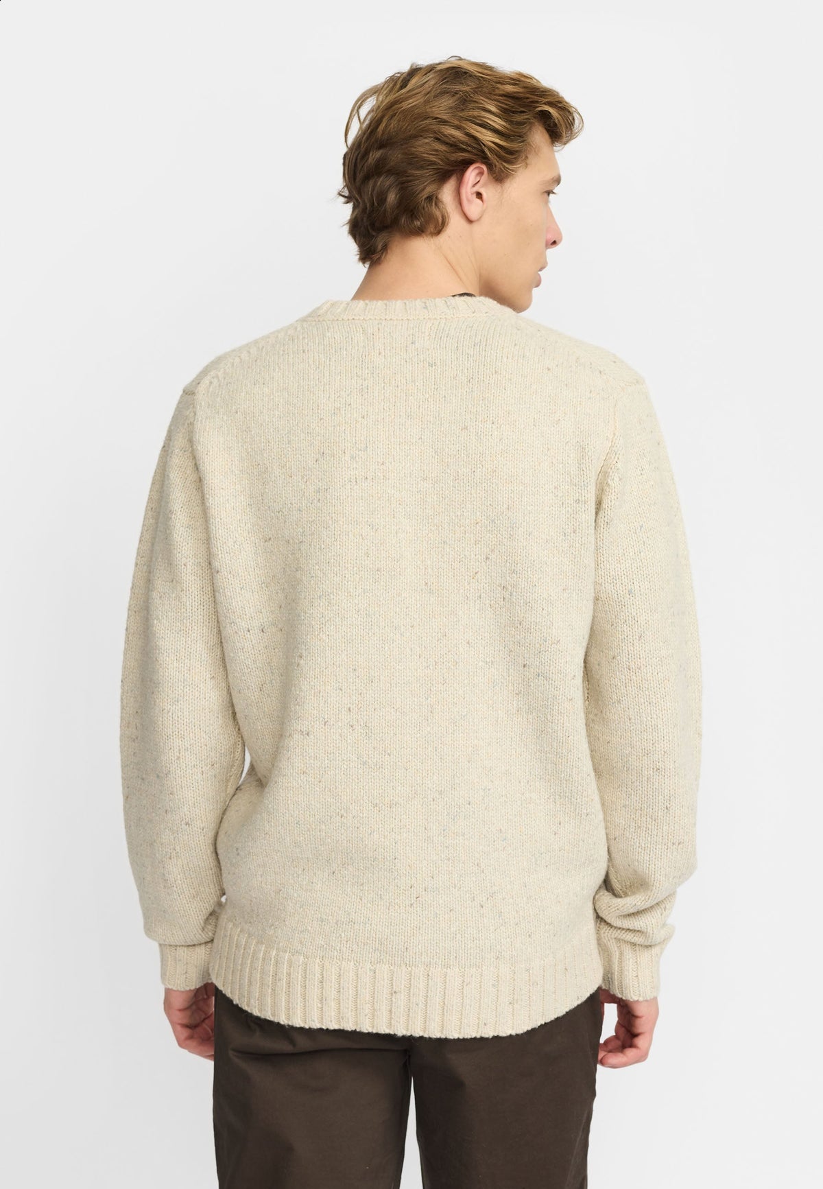 Pull grosse maille Revolution 6538 blanc - vue 3