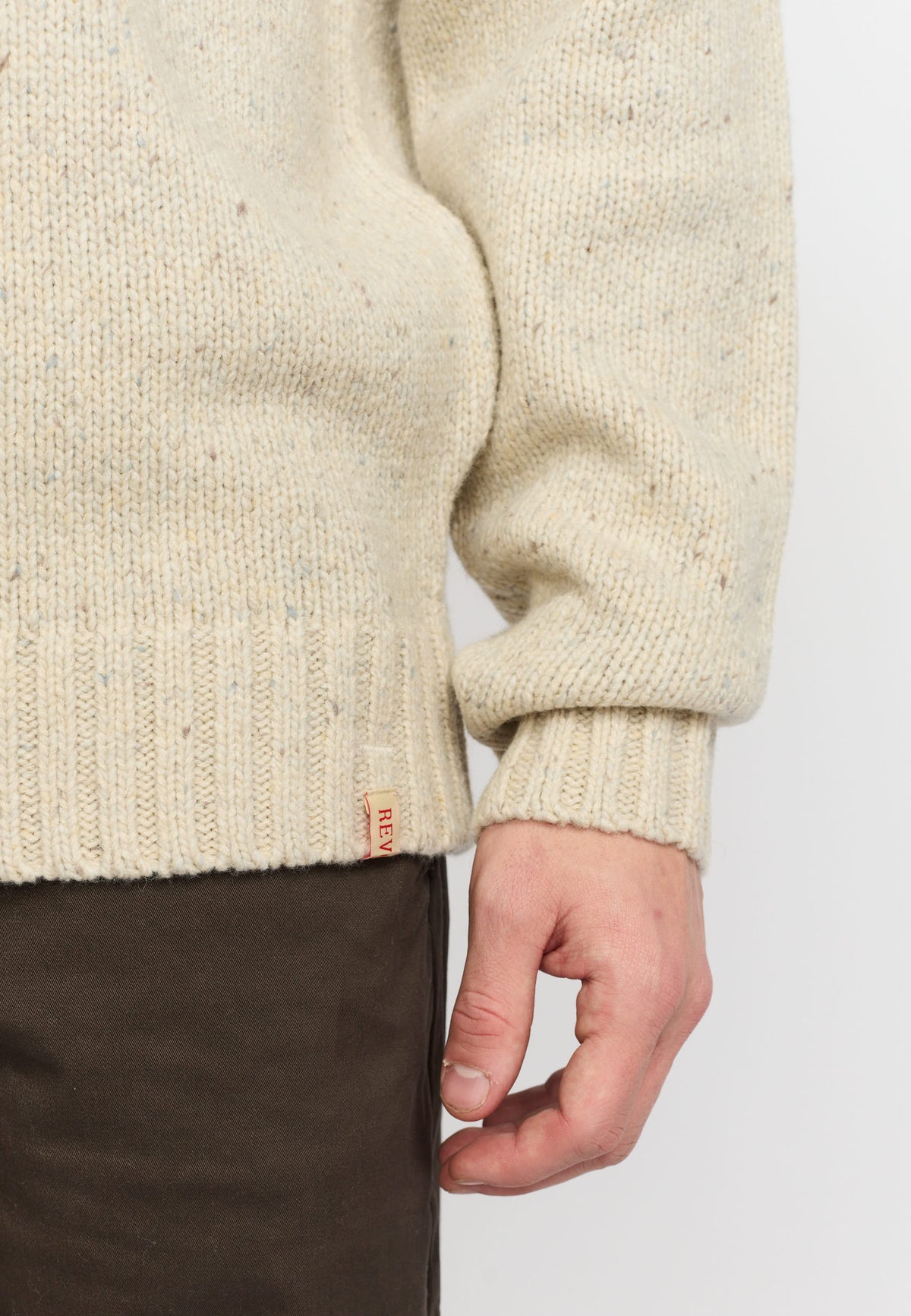 Pull grosse maille Revolution 6538 blanc - vue 4