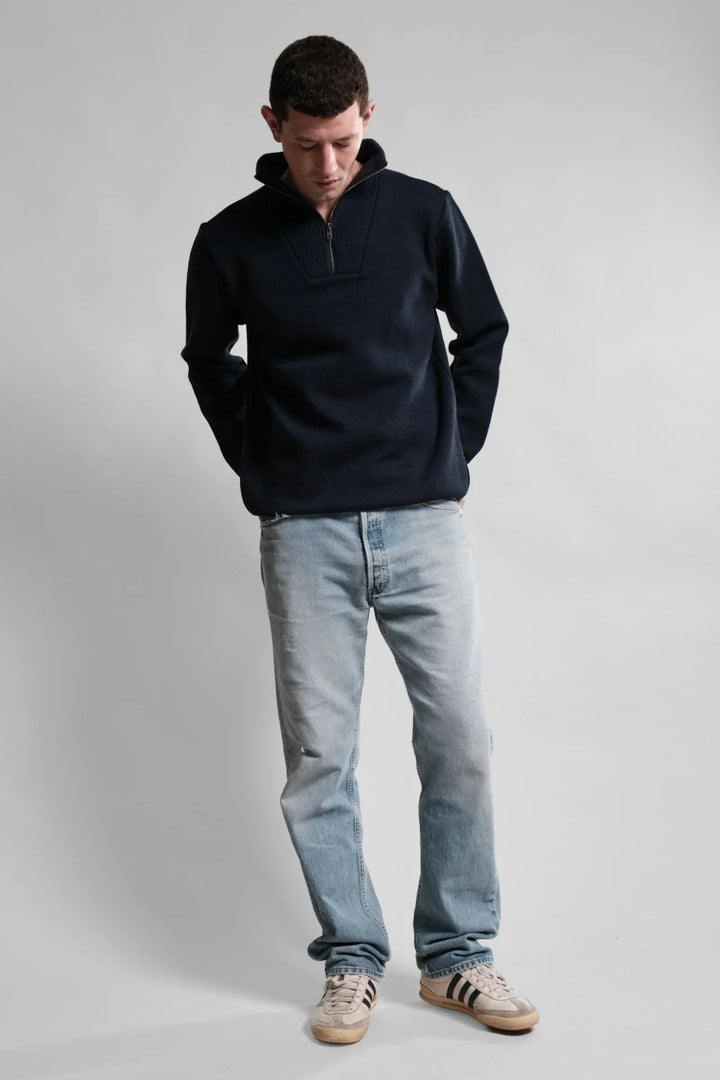 Pull camionneur Youri Nitto Knitwear marine - vue 5