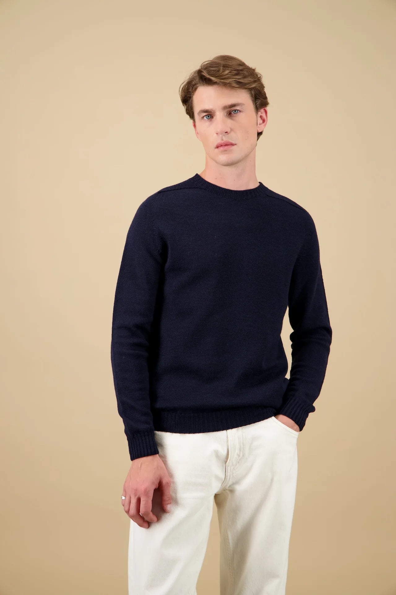 Pull Aris Col Rond - Marine