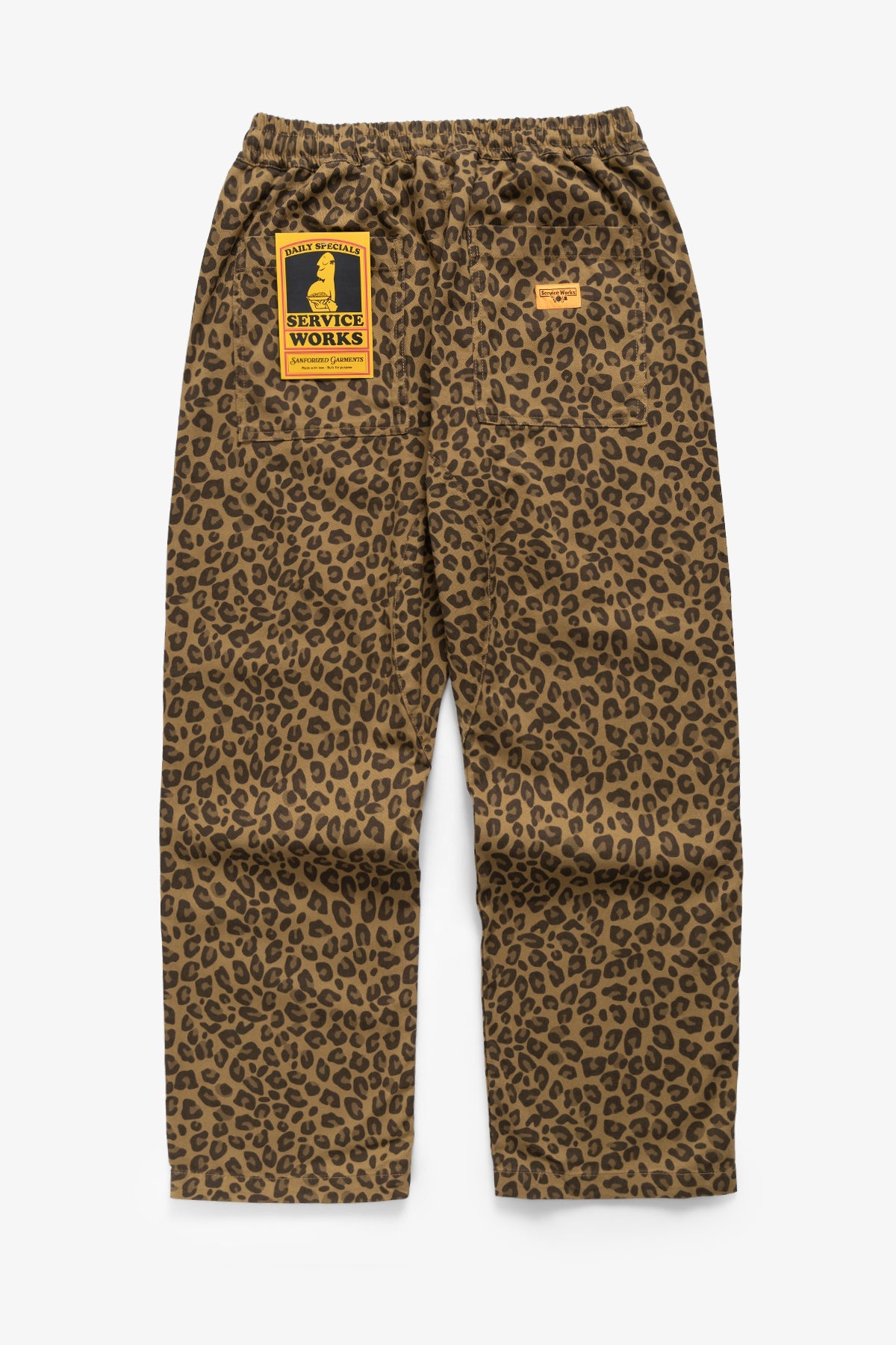 Patterned Chef Pants Brown Leopard