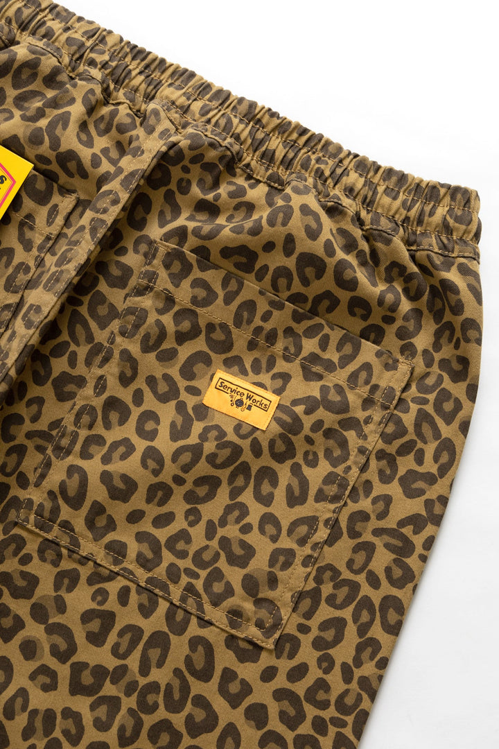 Patterned Chef Pants Brown Leopard - détail
