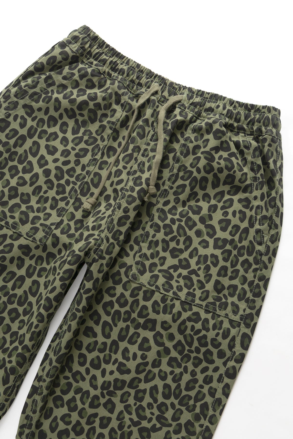 Patterned Chef Pants Green Leopard - détail