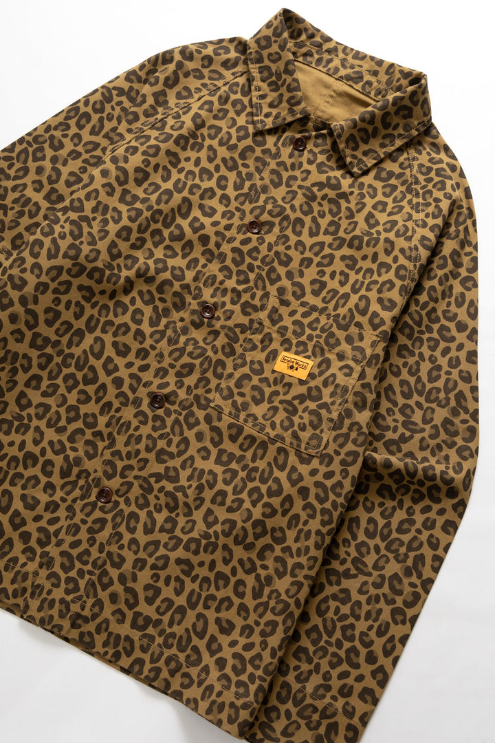 Patterned Front Of House Jacket Brown Leopard