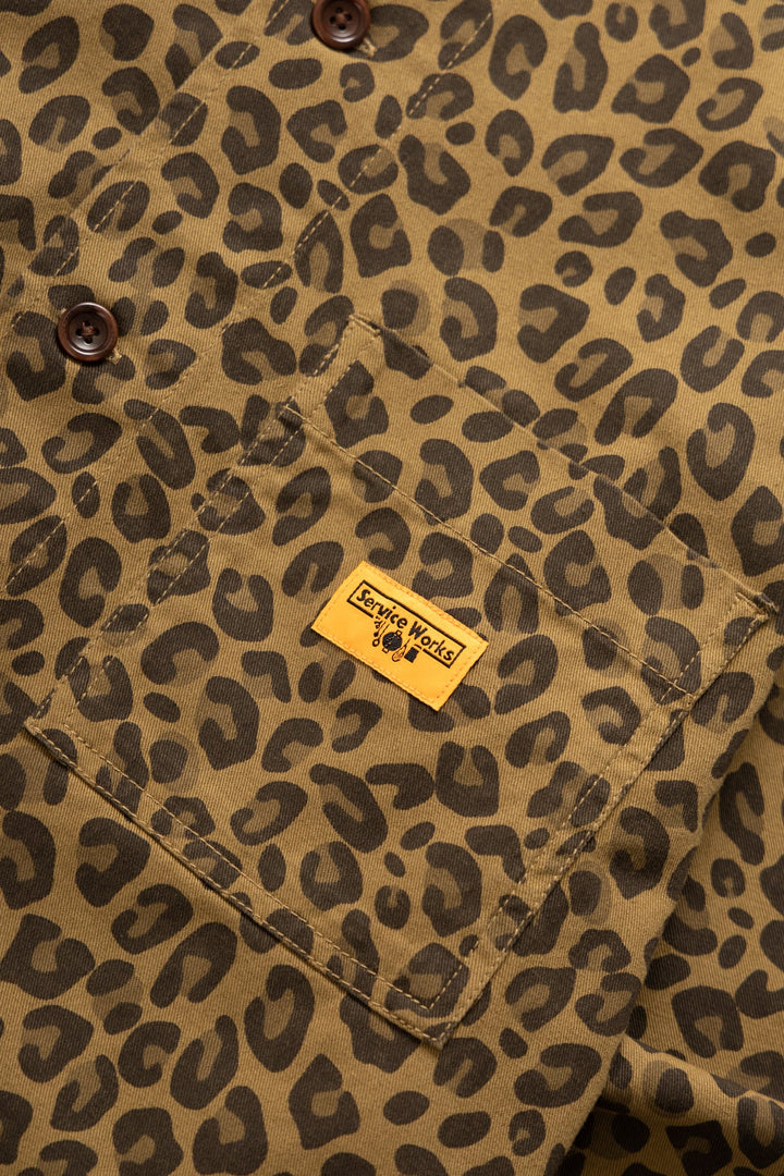 Patterned Front Of House Jacket Brown Leopard