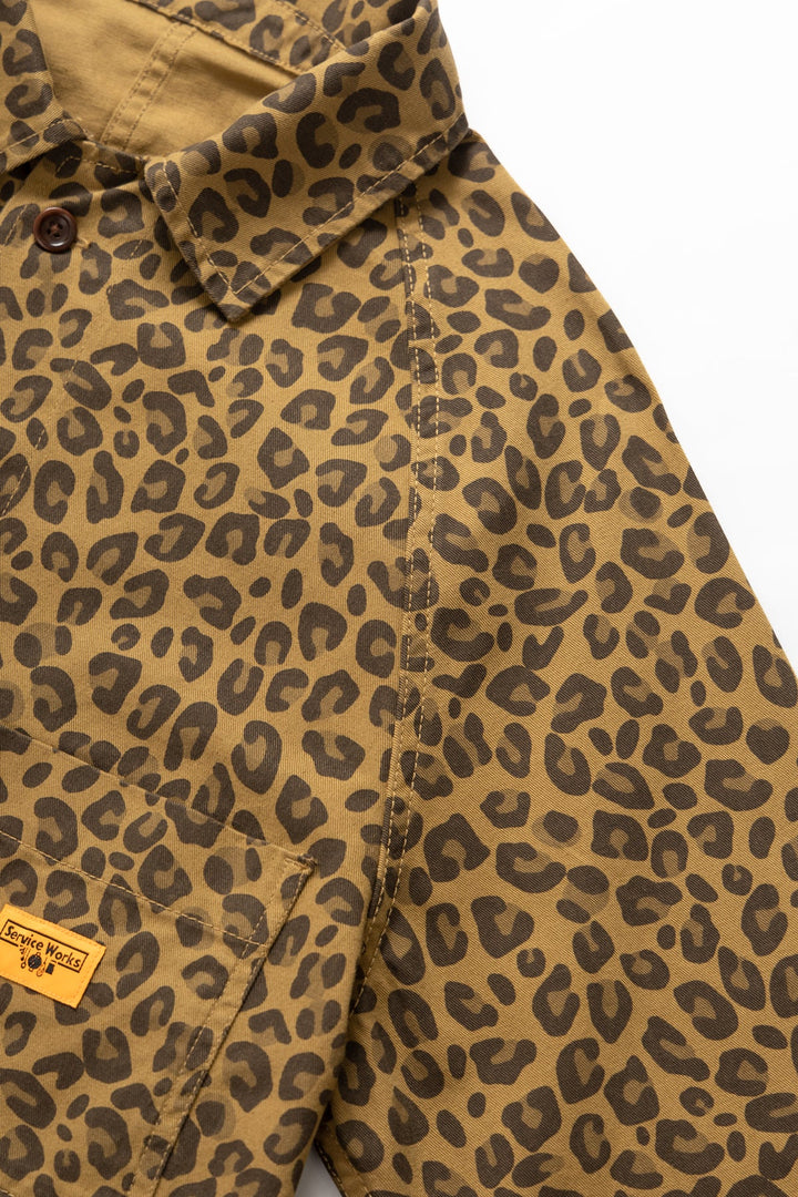 Patterned Front Of House Jacket Brown Leopard - détail
