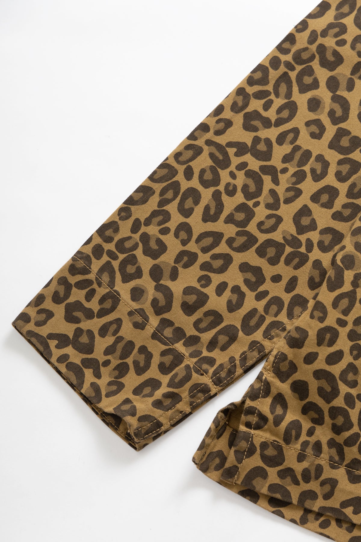 Patterned Front Of House Jacket Brown Leopard - détail