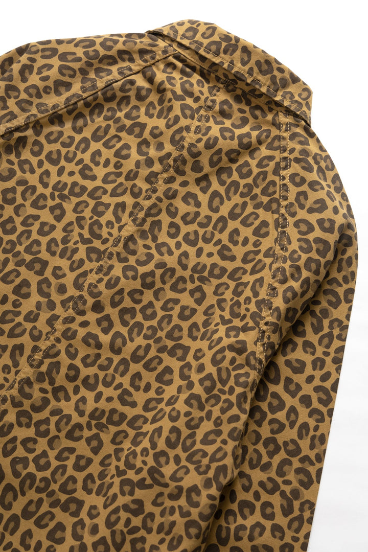 Patterned Front Of House Jacket Brown Leopard - détail