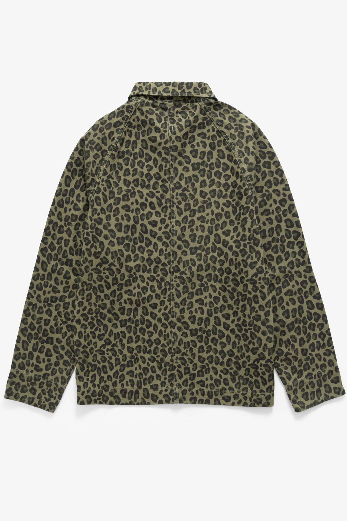 Patterned Front Of House Jacket Green Leopard - détail
