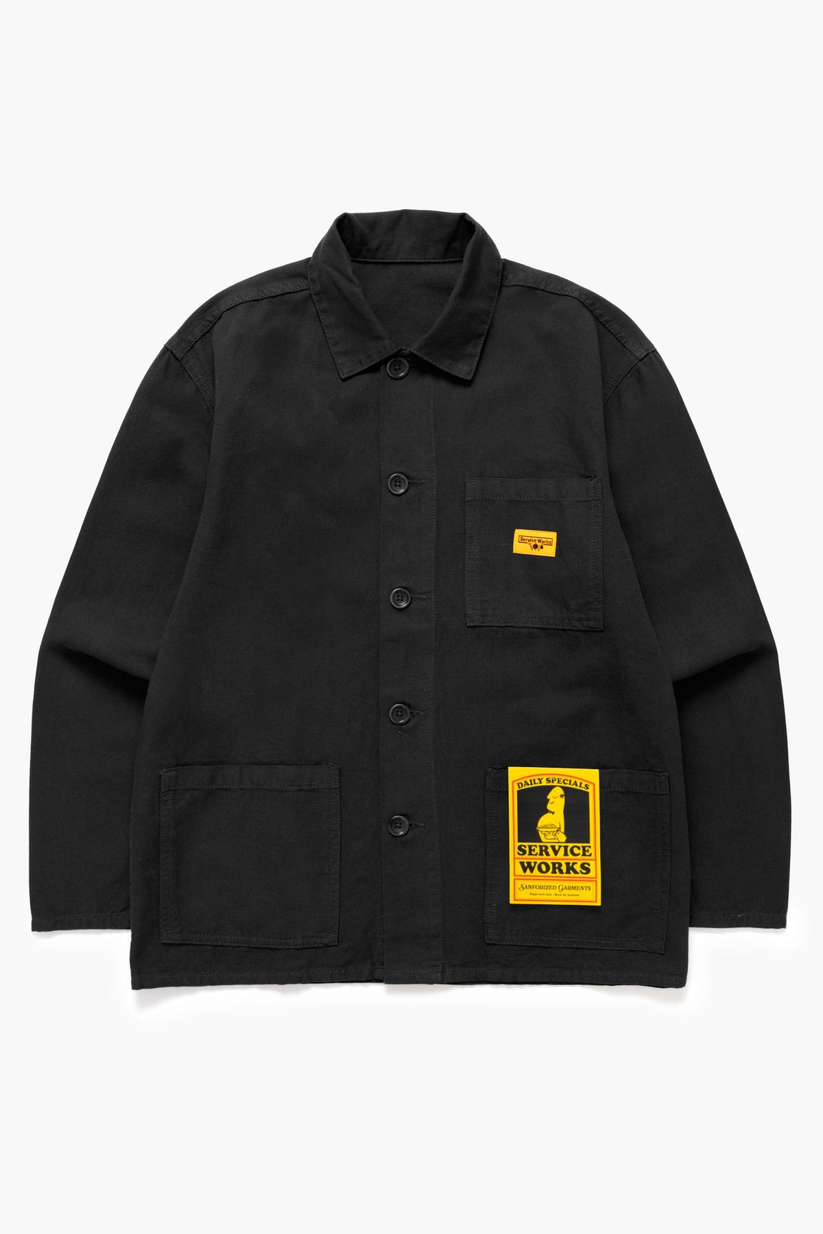 Classic Chore Shirt Black - vue de face